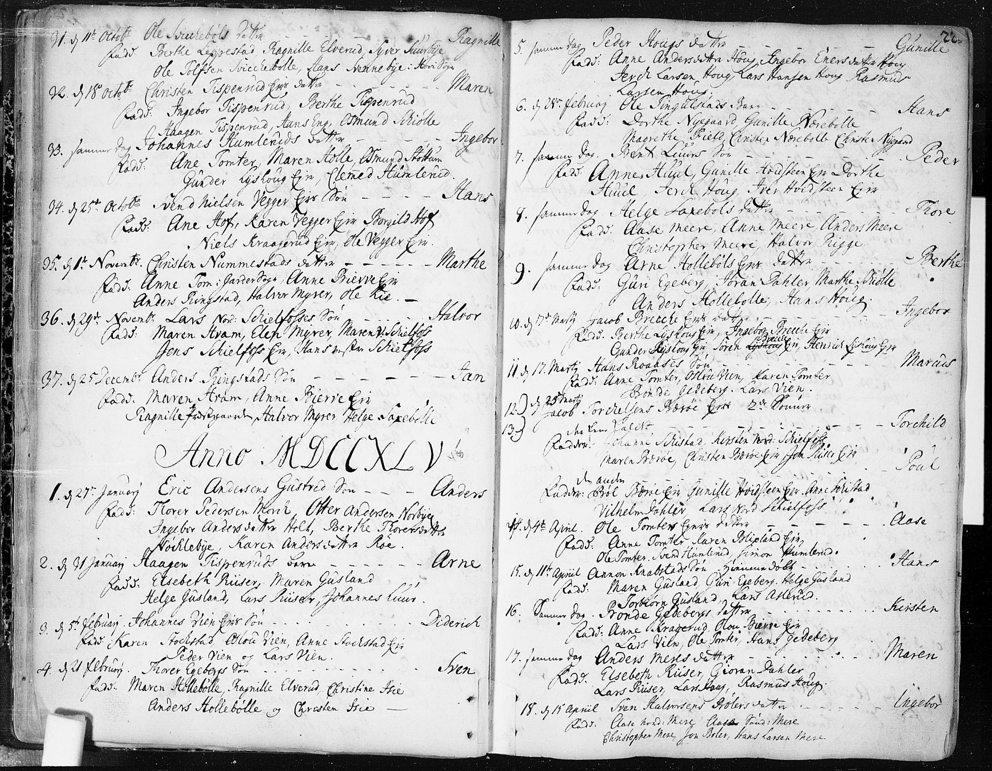 Hobøl prestekontor Kirkebøker, SAO/A-2002/F/Fa/L0001: Parish register (official) no. I 1, 1733-1814, p. 22