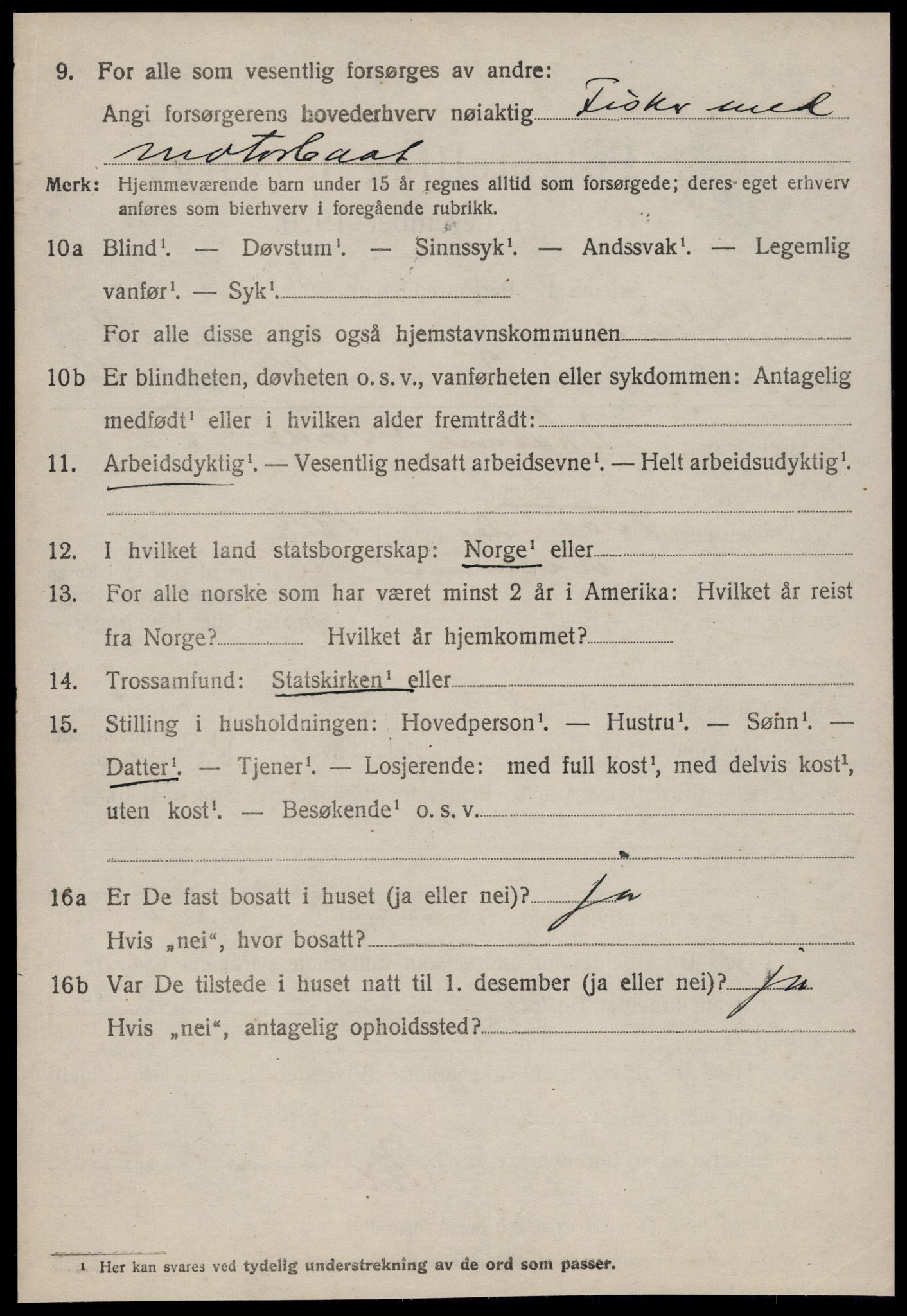 SAT, 1920 census for Giske, 1920, p. 2665