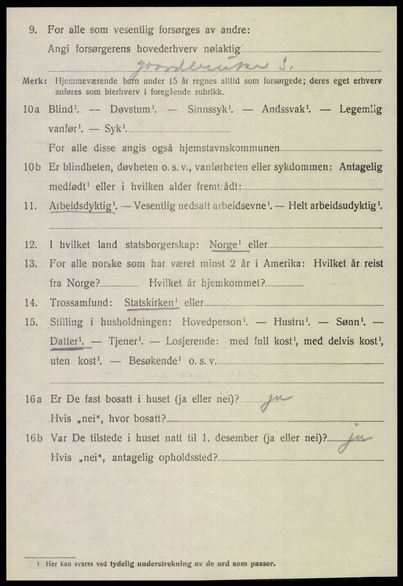 SAT, 1920 census for Veøy, 1920, p. 2534