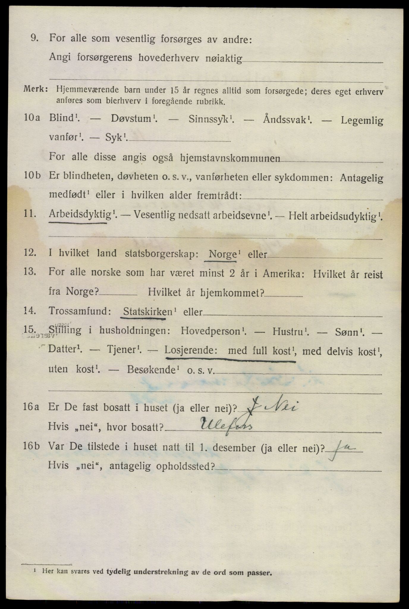 SAKO, 1920 census for Holla, 1920, p. 3052