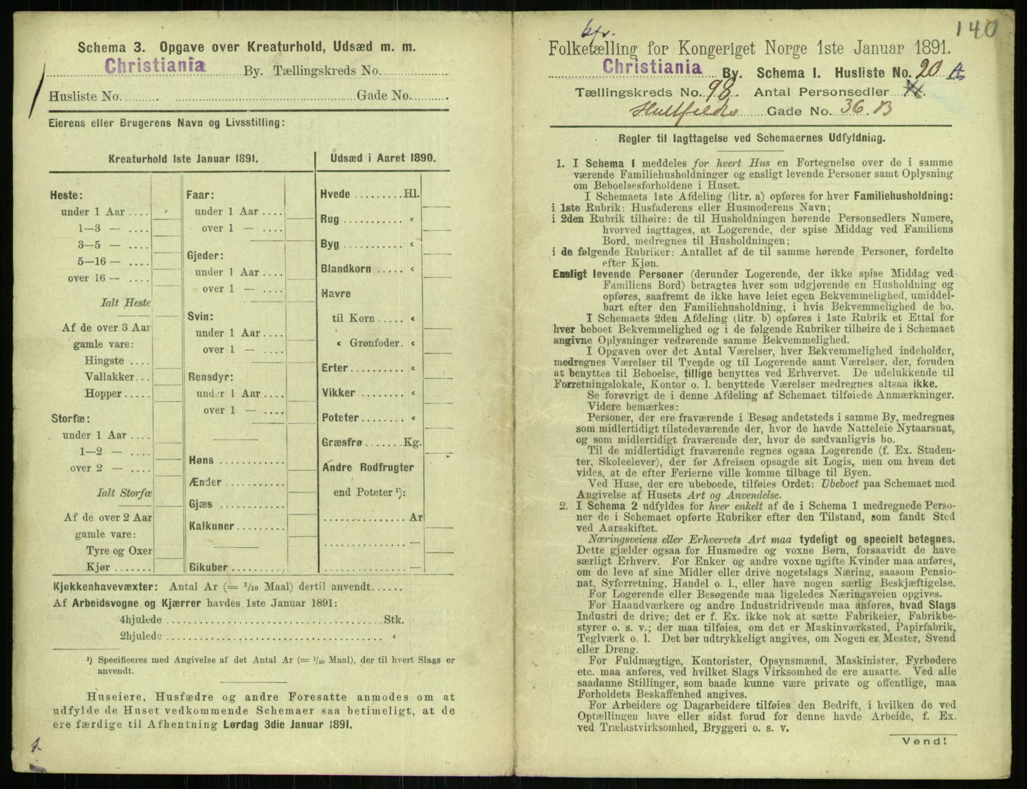 RA, 1891 census for 0301 Kristiania, 1891, p. 47685