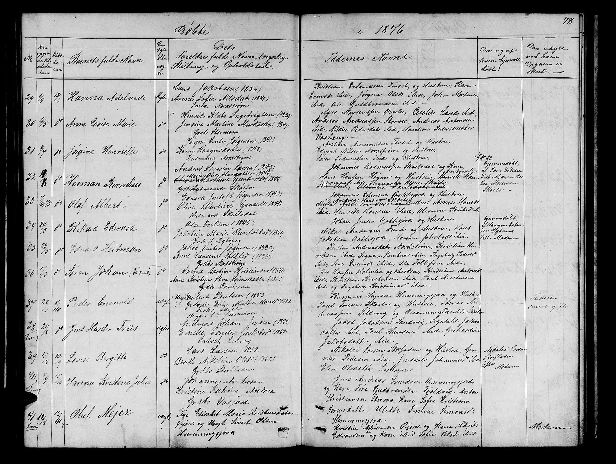 Tranøy sokneprestkontor, AV/SATØ-S-1313/I/Ia/Iab/L0021klokker: Parish register (copy) no. 21, 1861-1886, p. 78