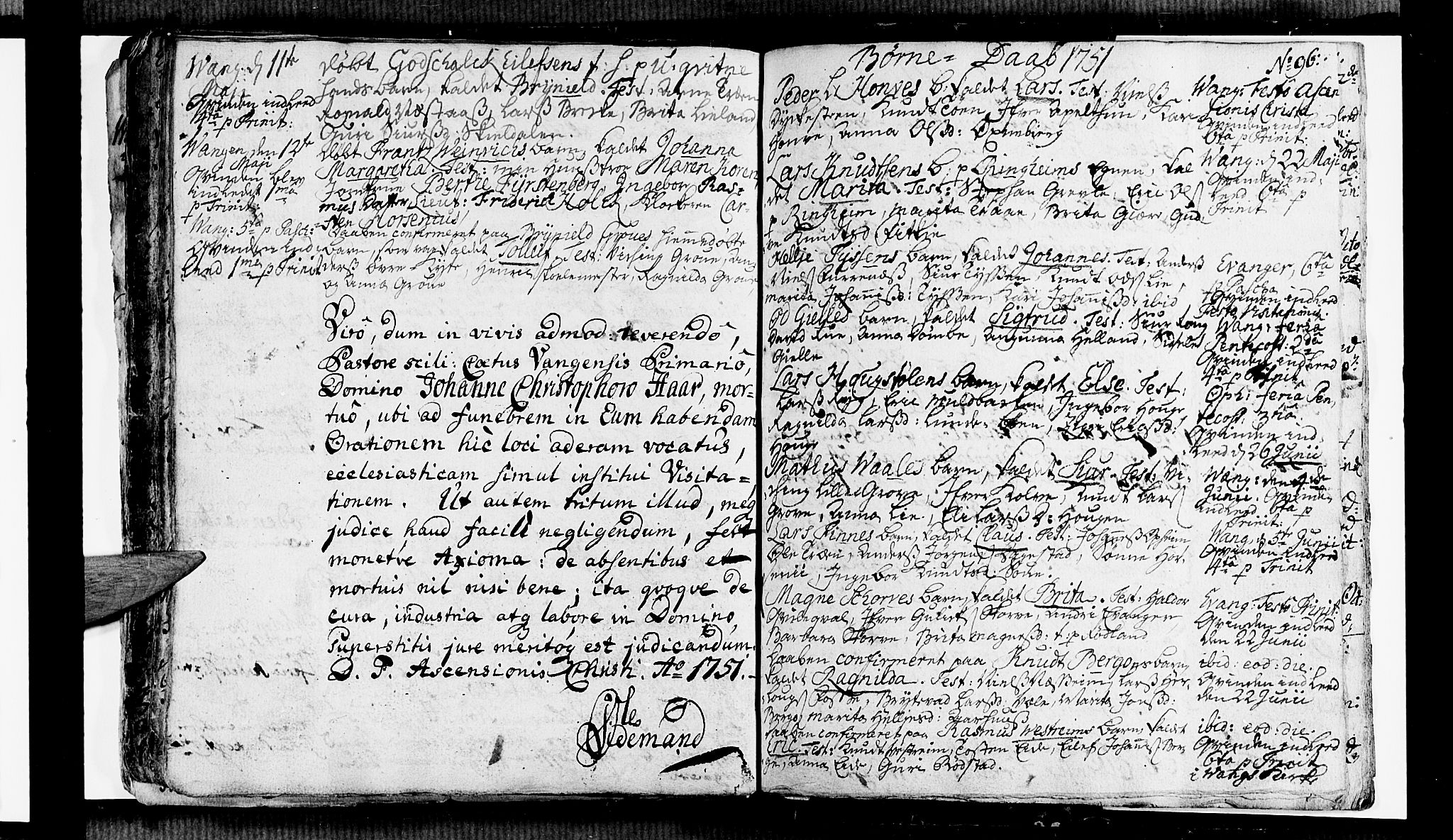 Voss sokneprestembete, SAB/A-79001/H/Haa: Parish register (official) no. A 6, 1744-1752, p. 96