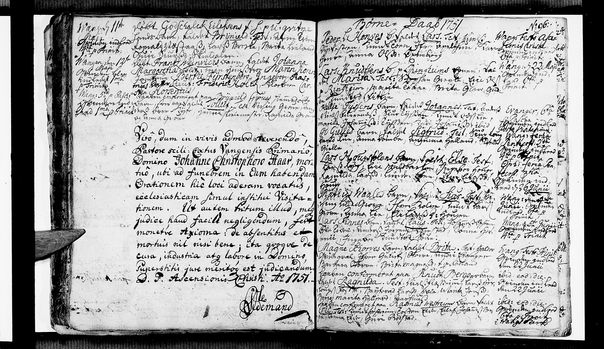 Voss sokneprestembete, AV/SAB-A-79001/H/Haa: Parish register (official) no. A 6, 1744-1752, p. 96