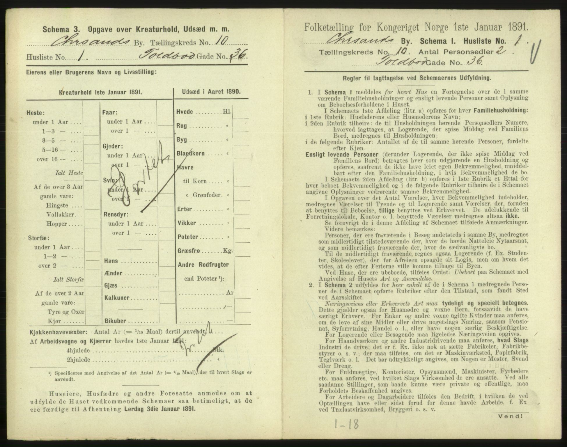 RA, 1891 census for 1001 Kristiansand, 1891, p. 706