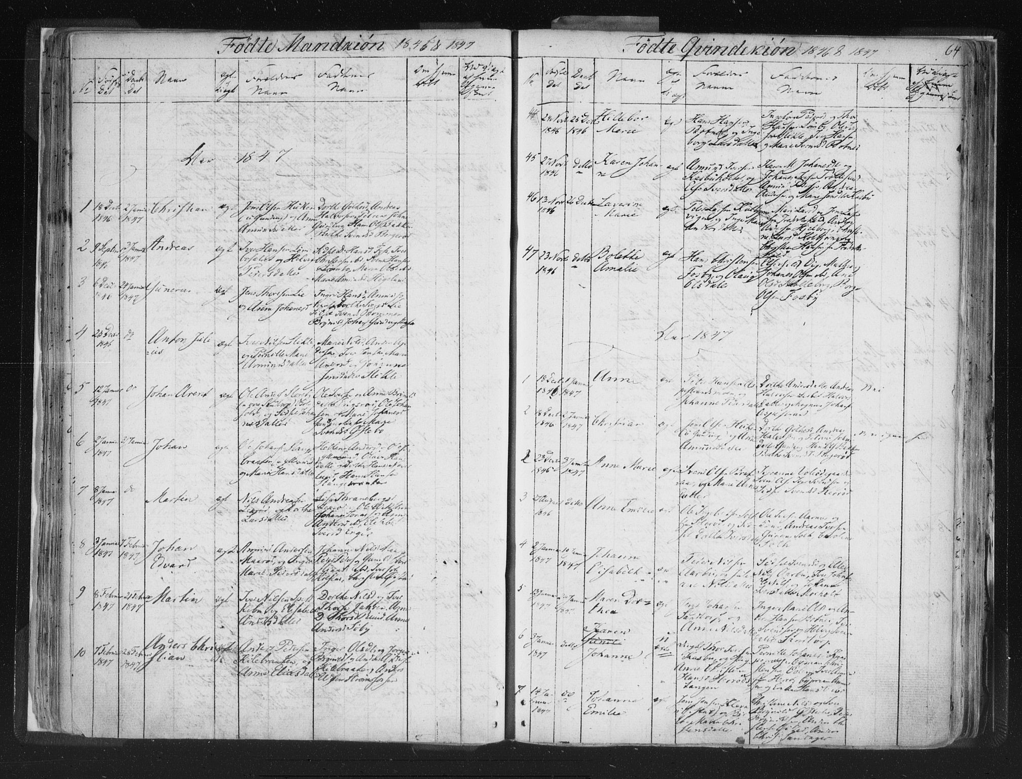 Aremark prestekontor Kirkebøker, AV/SAO-A-10899/F/Fc/L0002: Parish register (official) no. III 2, 1834-1849, p. 64