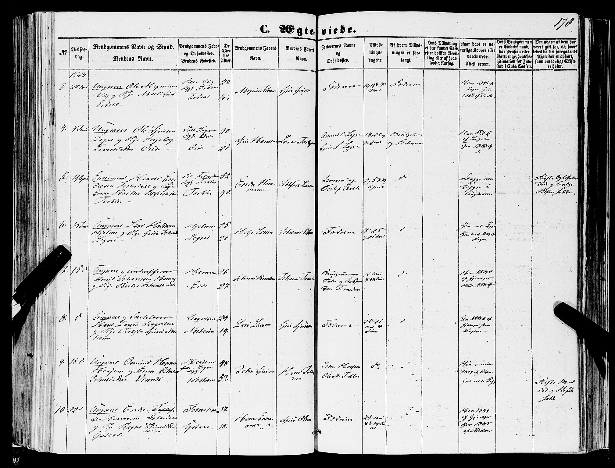 Ulvik sokneprestembete, SAB/A-78801/H/Haa: Parish register (official) no. A 13, 1853-1863, p. 178