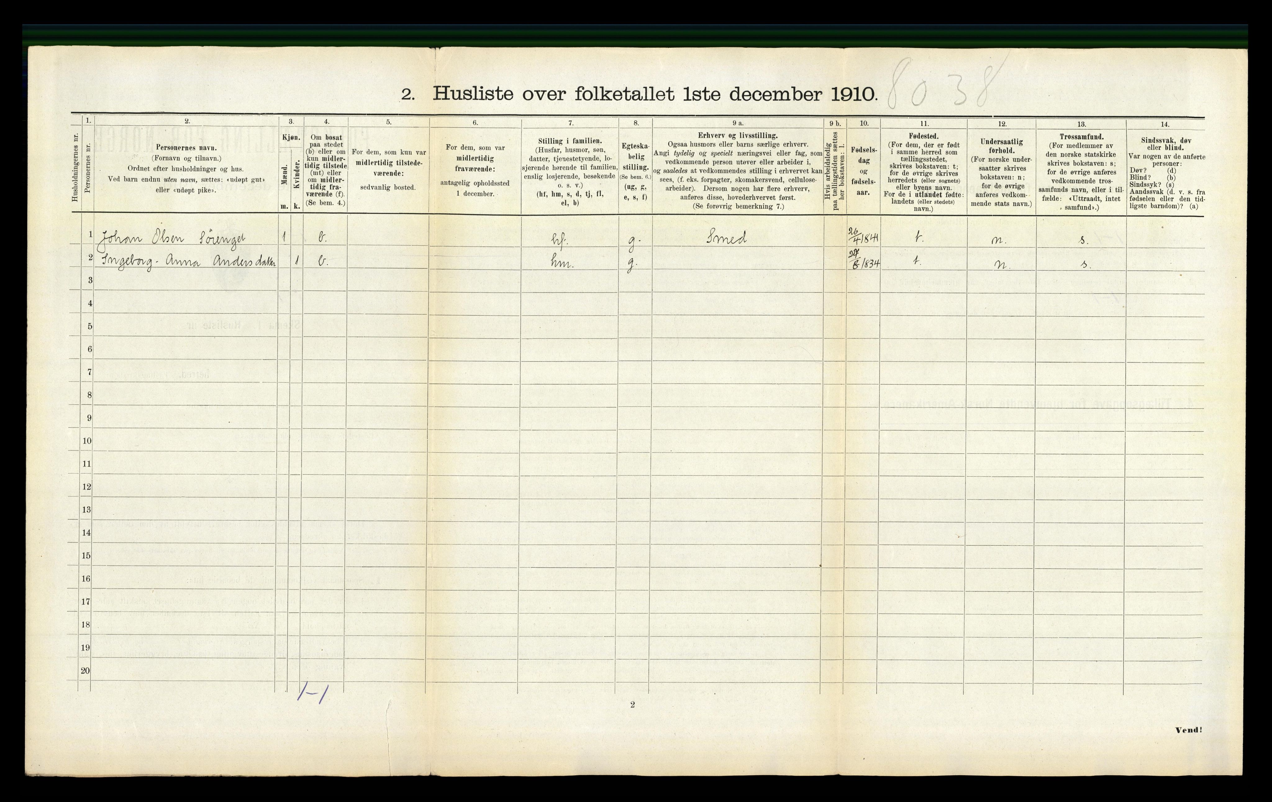 RA, 1910 census for Mosvik, 1910, p. 257