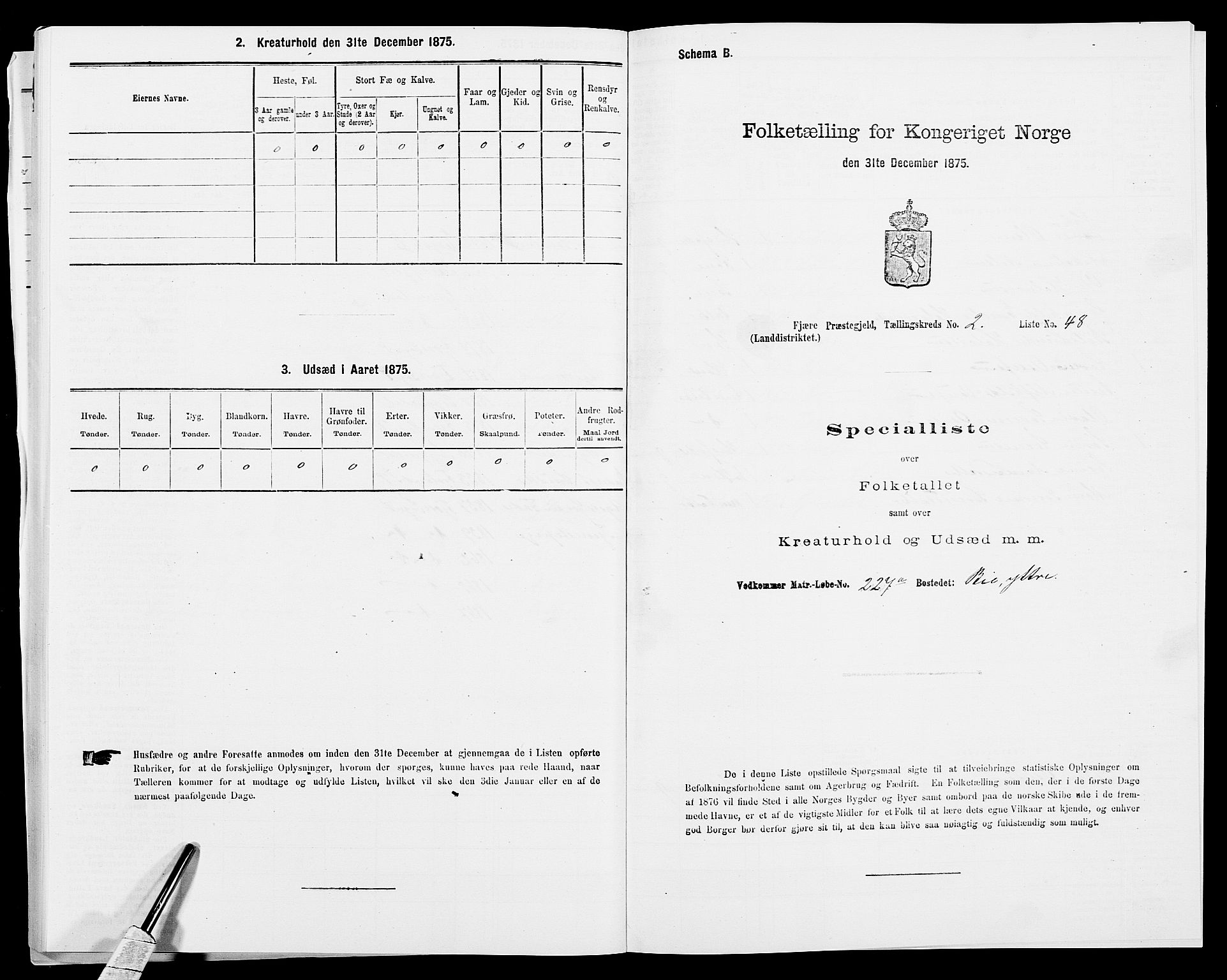 SAK, 1875 census for 0923L Fjære/Fjære, 1875, p. 617