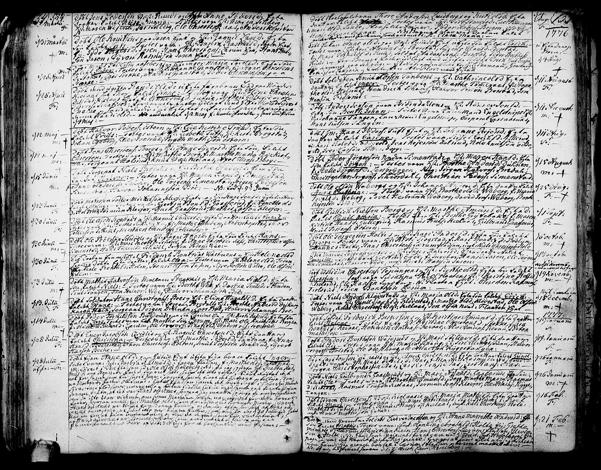 Sande Kirkebøker, AV/SAKO-A-53/F/Fa/L0001: Parish register (official) no. 1, 1753-1803, p. 134-135