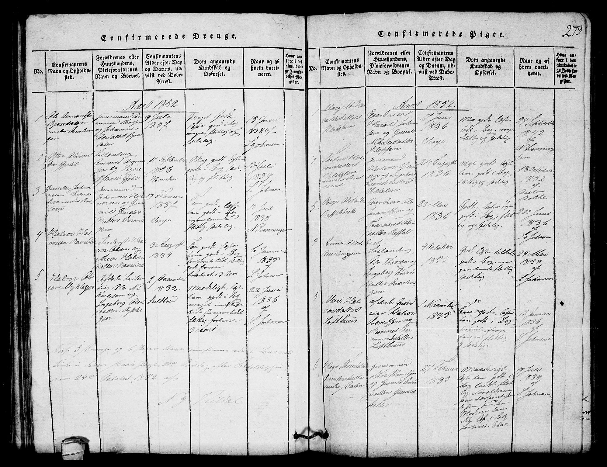 Lårdal kirkebøker, SAKO/A-284/G/Gb/L0001: Parish register (copy) no. II 1, 1815-1865, p. 273