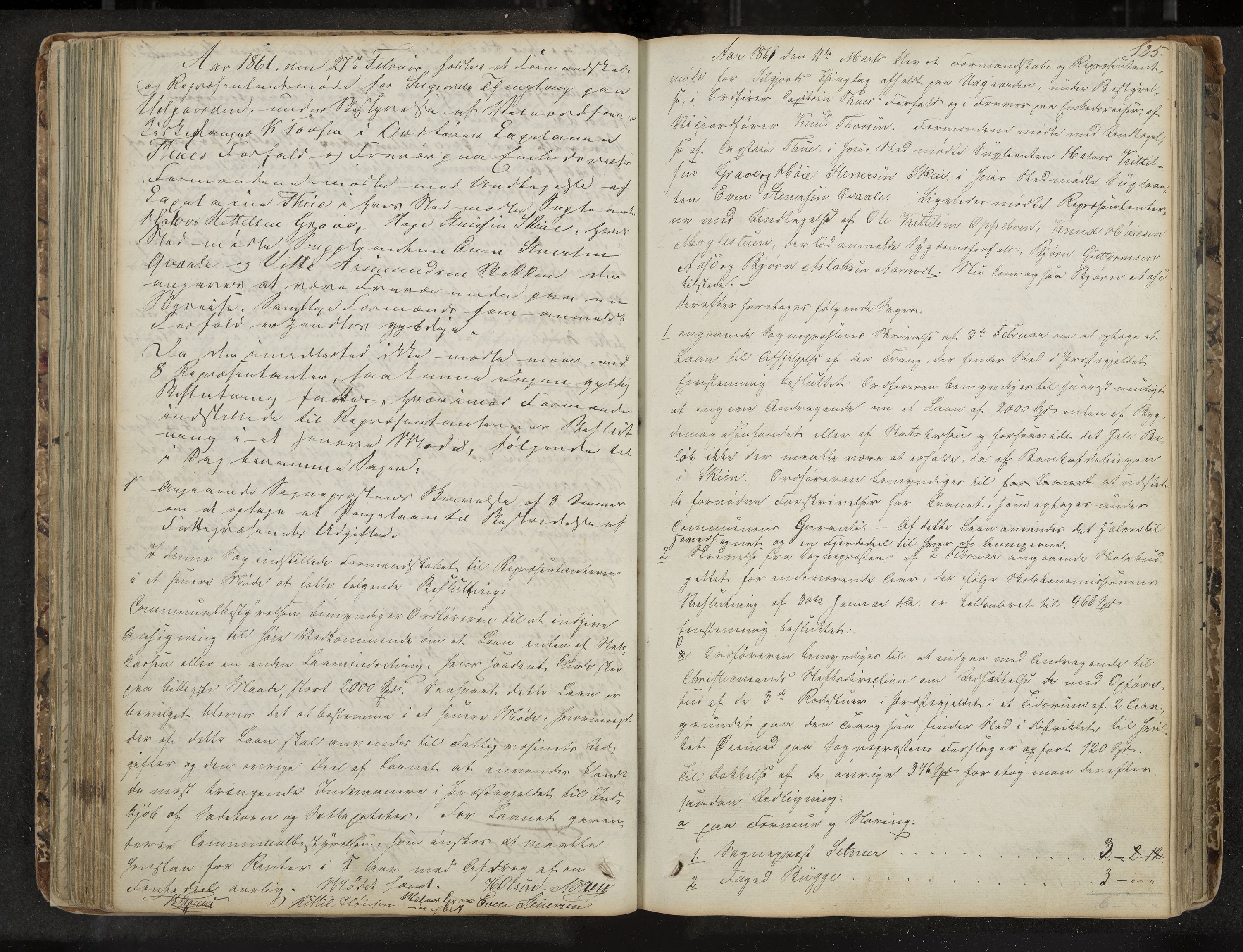 Seljord formannskap og sentraladministrasjon, IKAK/0828021/A/Aa/L0001: Møtebok med register, 1838-1879, p. 125