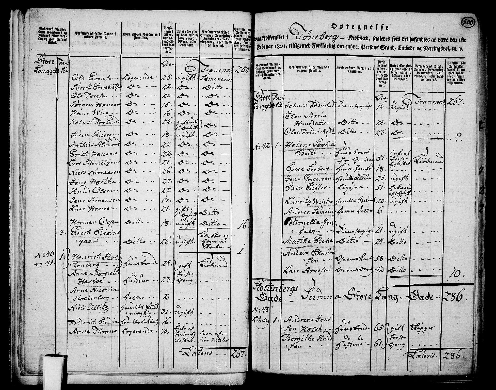 RA, 1801 census for 0705P Tønsberg, 1801, p. 499b-500a