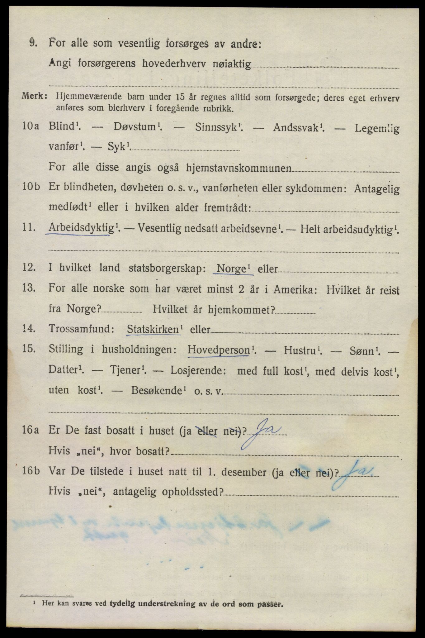 SAO, 1920 census for Nes, 1920, p. 5115