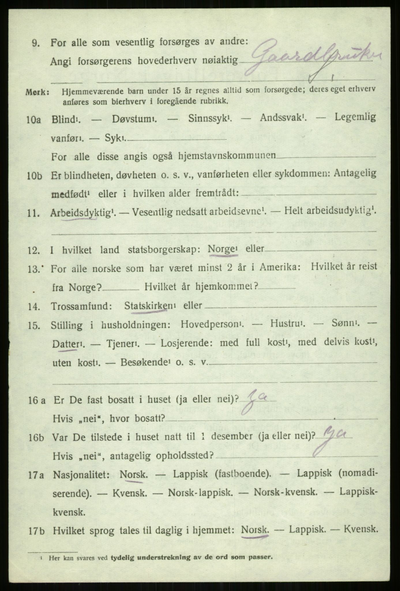 SATØ, 1920 census for Tromsøysund, 1920, p. 8495