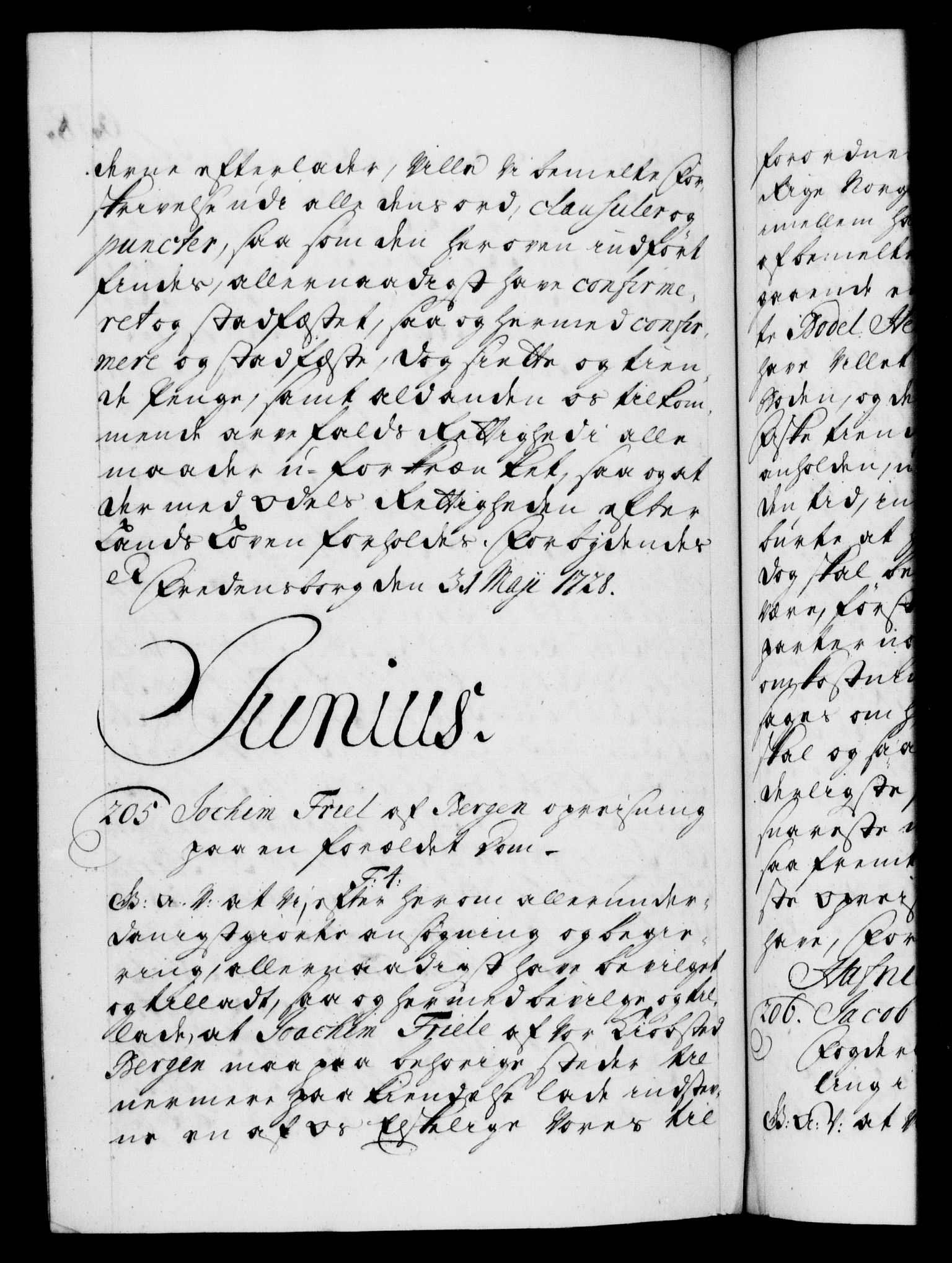 Danske Kanselli 1572-1799, RA/EA-3023/F/Fc/Fca/Fcaa/L0025: Norske registre, 1726-1728, p. 658b