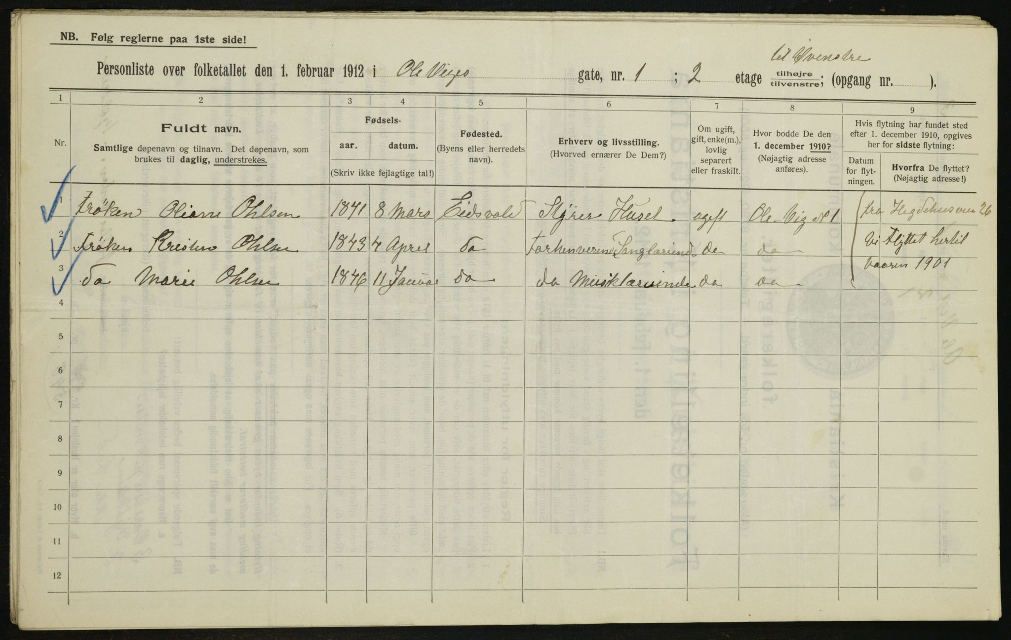 OBA, Municipal Census 1912 for Kristiania, 1912, p. 76029