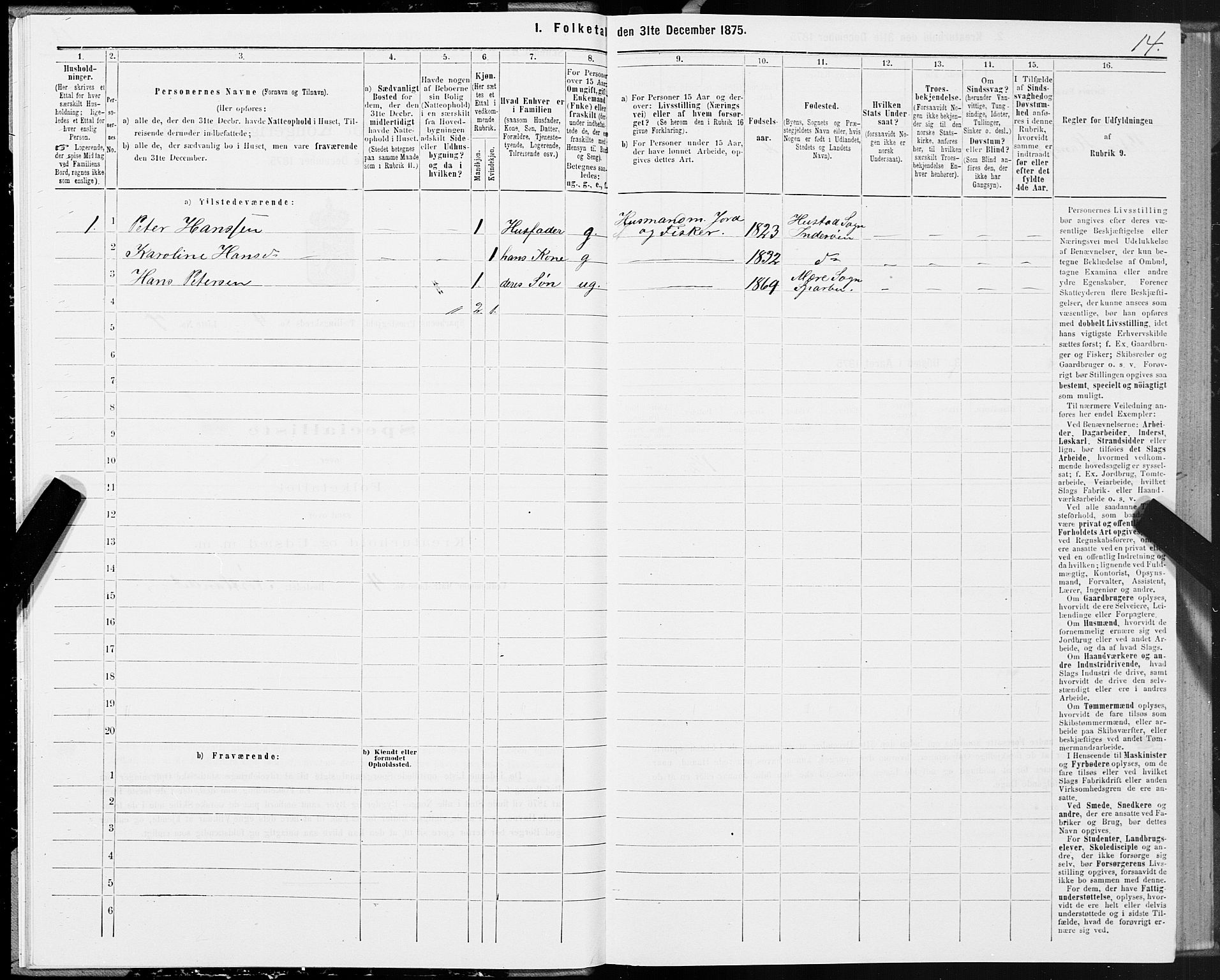 SAT, 1875 census for 1731P Sparbu, 1875, p. 2014