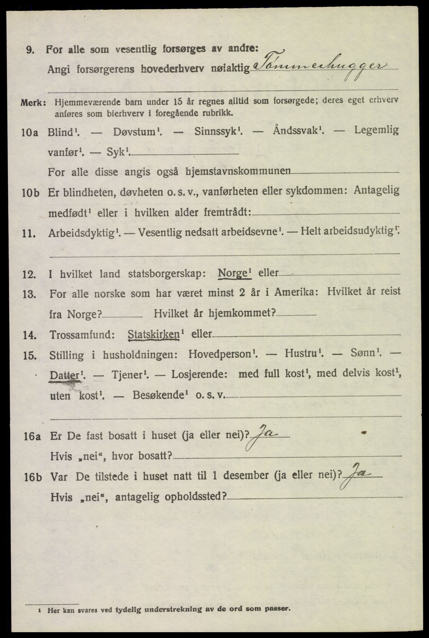 SAH, 1920 census for Trysil, 1920, p. 2788
