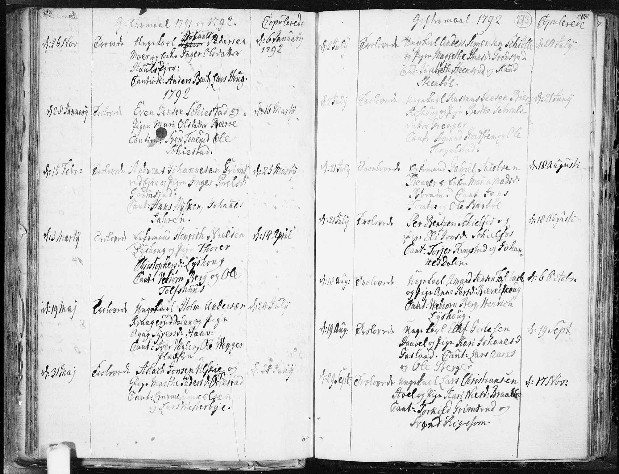 Hobøl prestekontor Kirkebøker, AV/SAO-A-2002/F/Fa/L0001: Parish register (official) no. I 1, 1733-1814, p. 273