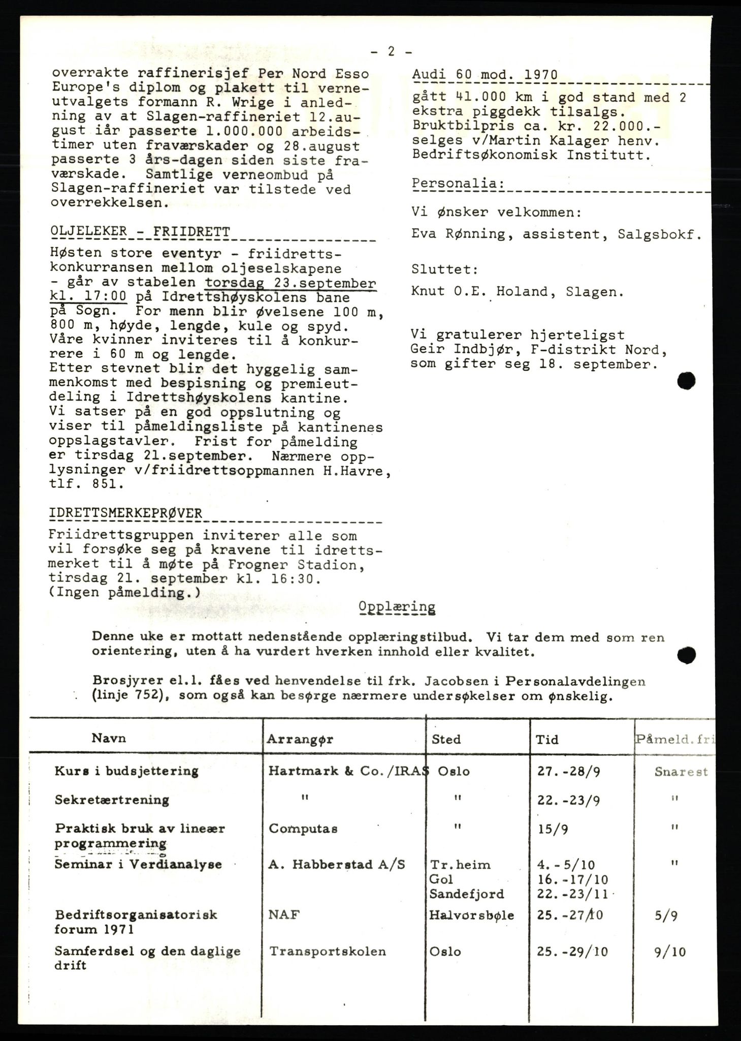 Pa 0982 - Esso Norge A/S, AV/SAST-A-100448/X/Xd/L0004: Esso Extra Nytt, 1963-1976