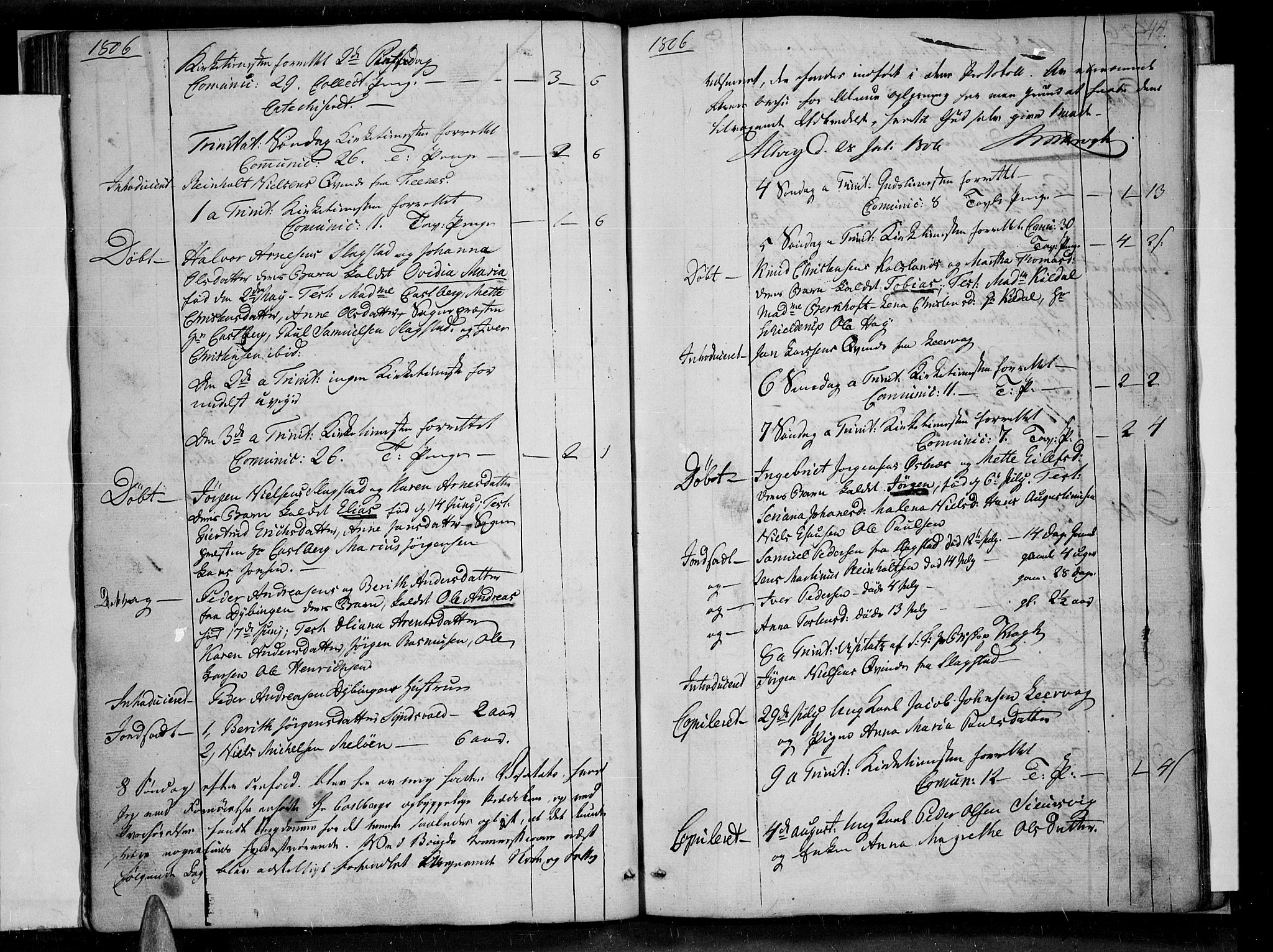 Trondenes sokneprestkontor, SATØ/S-1319/H/Ha/L0004kirke: Parish register (official) no. 4, 1797-1820, p. 44