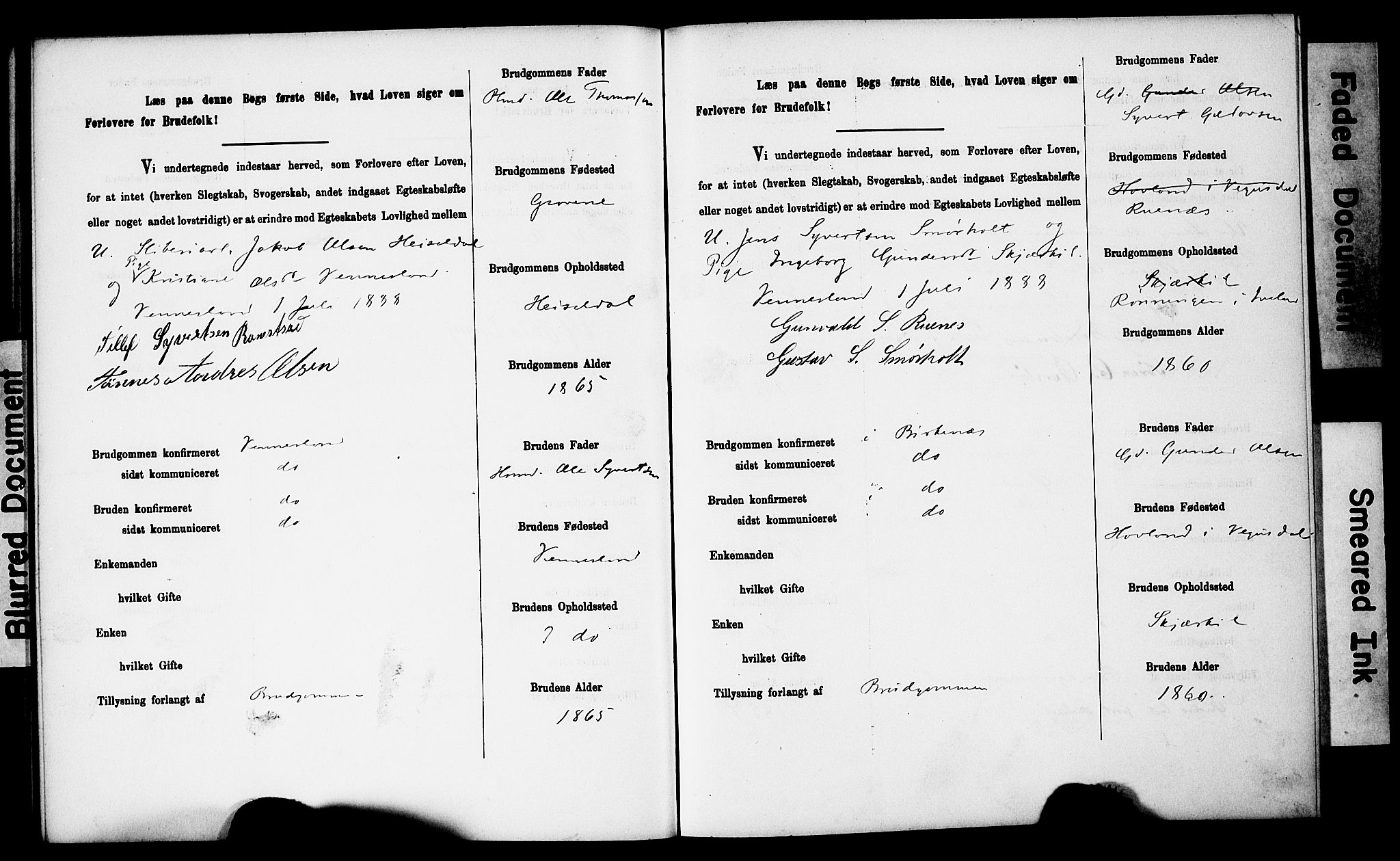 Vennesla sokneprestkontor, AV/SAK-1111-0045/J/L0032/0003: Banns register no. II 5 1, 1886-1892, p. 25