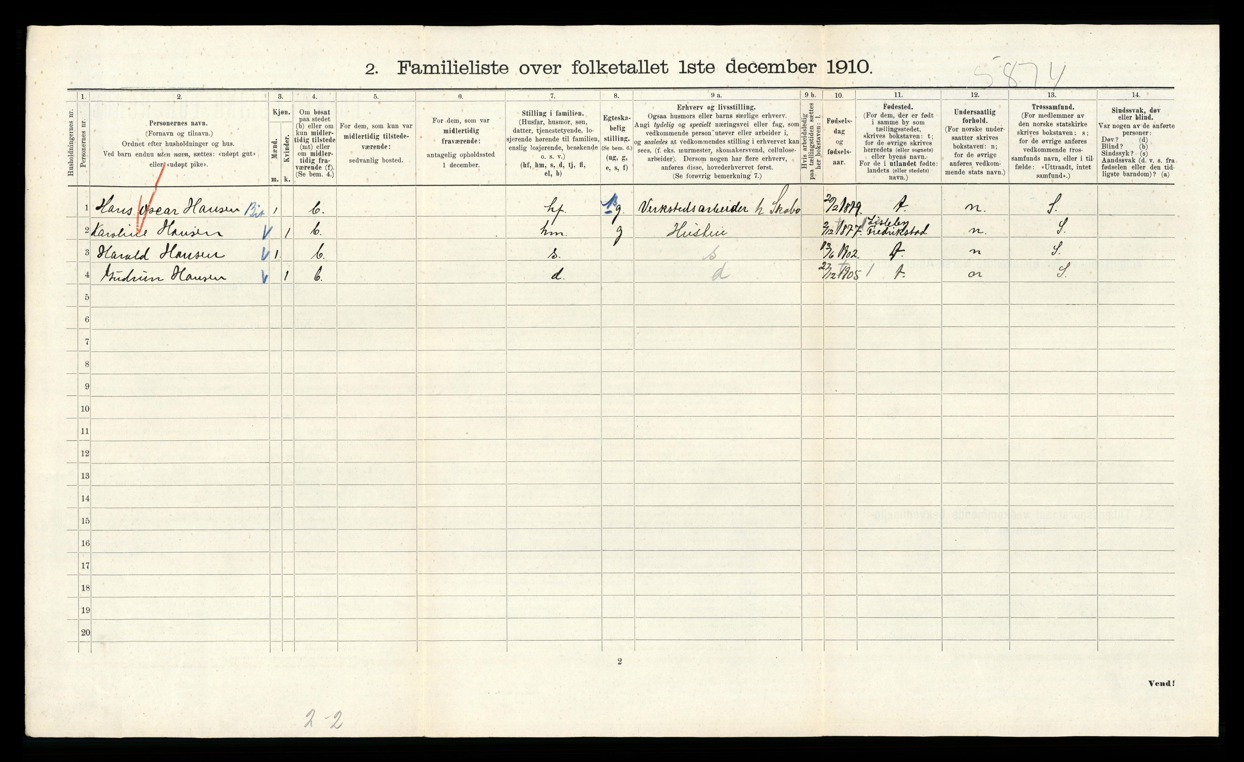 RA, 1910 census for Kristiania, 1910, p. 2120