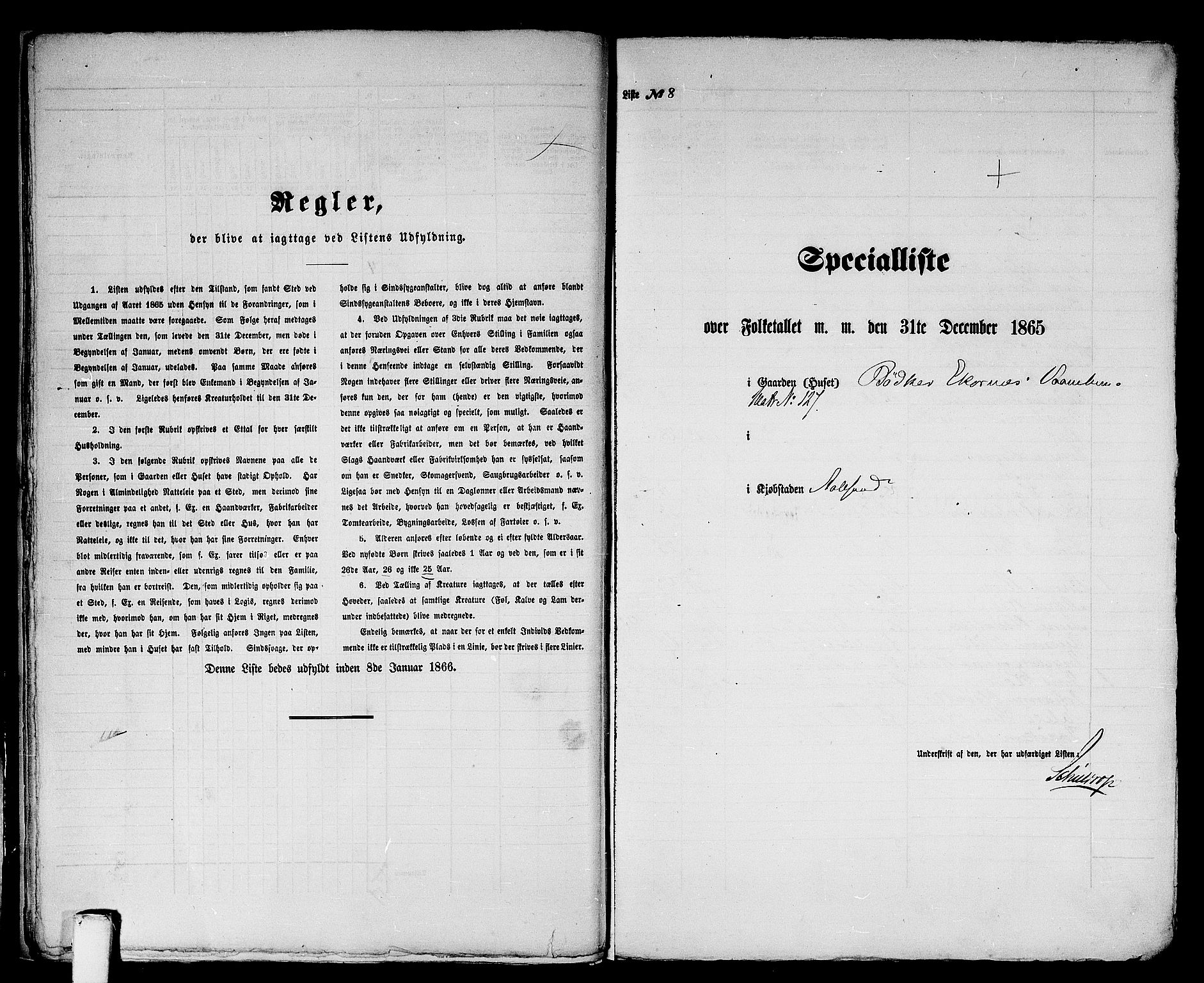 RA, 1865 census for Ålesund, 1865, p. 22