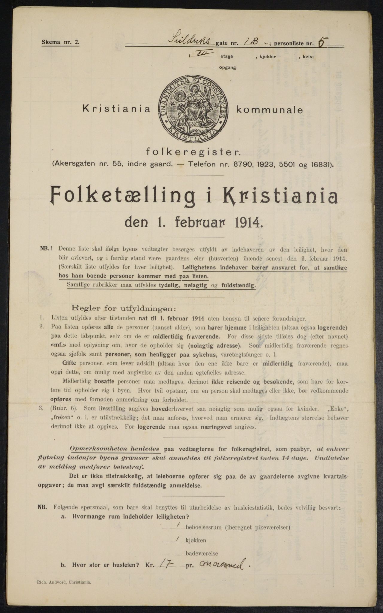 OBA, Municipal Census 1914 for Kristiania, 1914, p. 93637