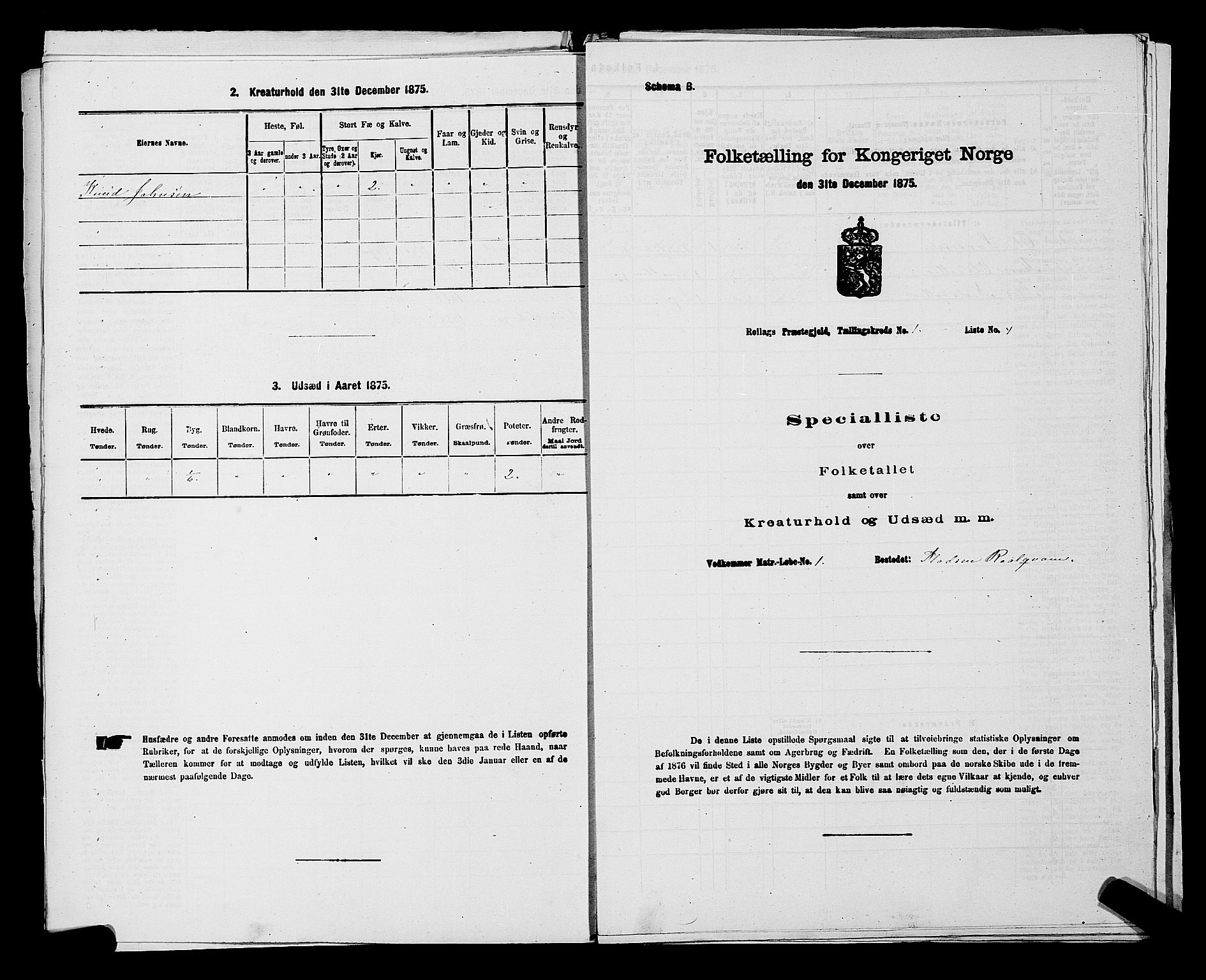 SAKO, 1875 census for 0632P Rollag, 1875, p. 49