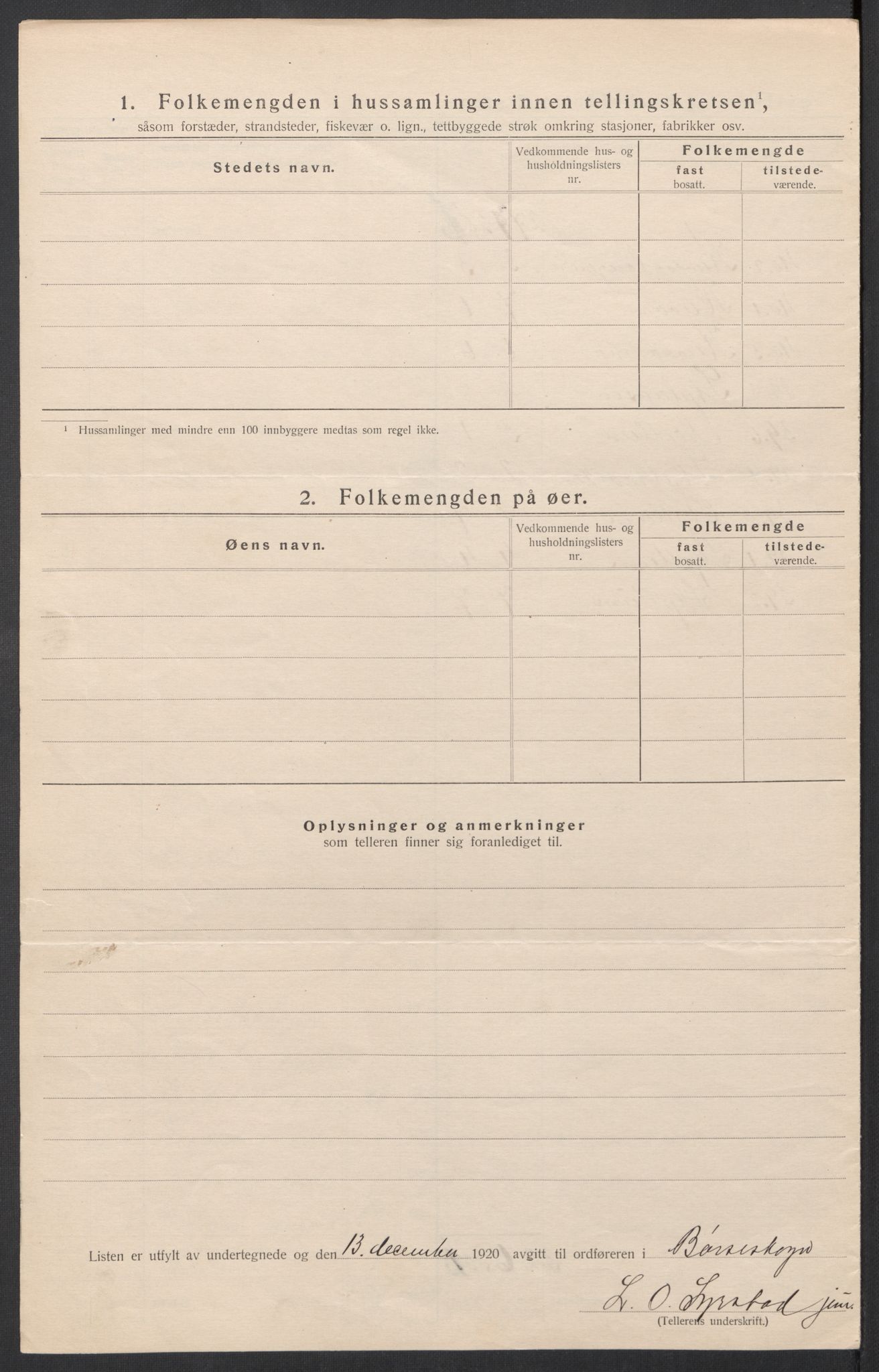 SAT, 1920 census for Børseskogn, 1920, p. 11