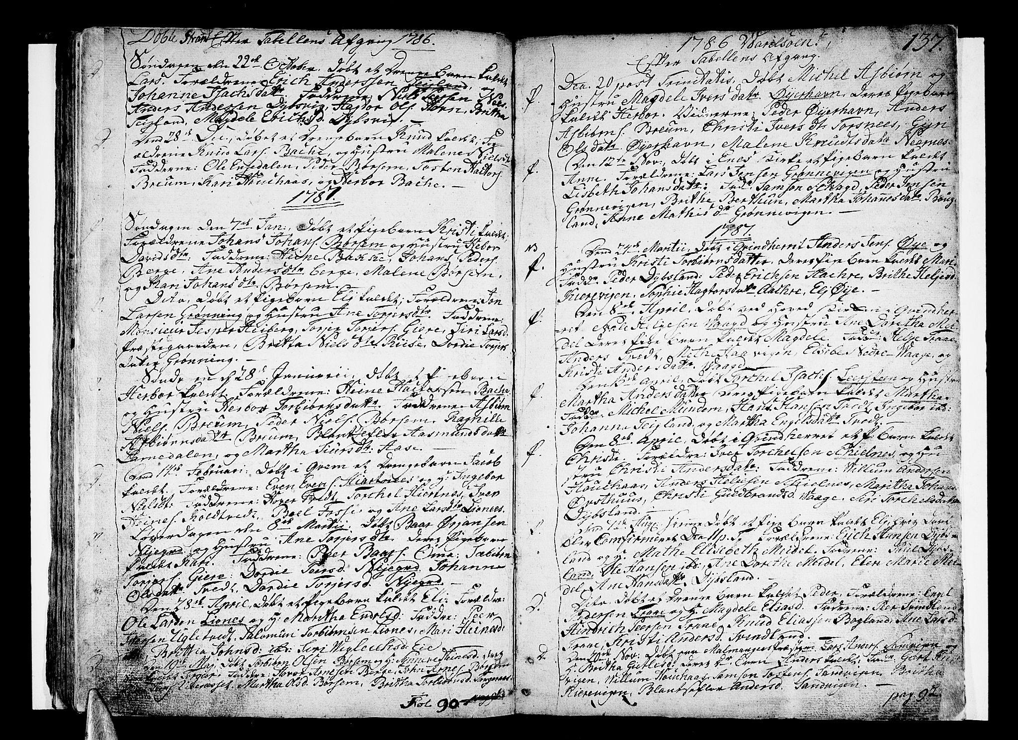 Strandebarm sokneprestembete, SAB/A-78401/H/Haa: Parish register (official) no. A 3 /1, 1750-1787, p. 137
