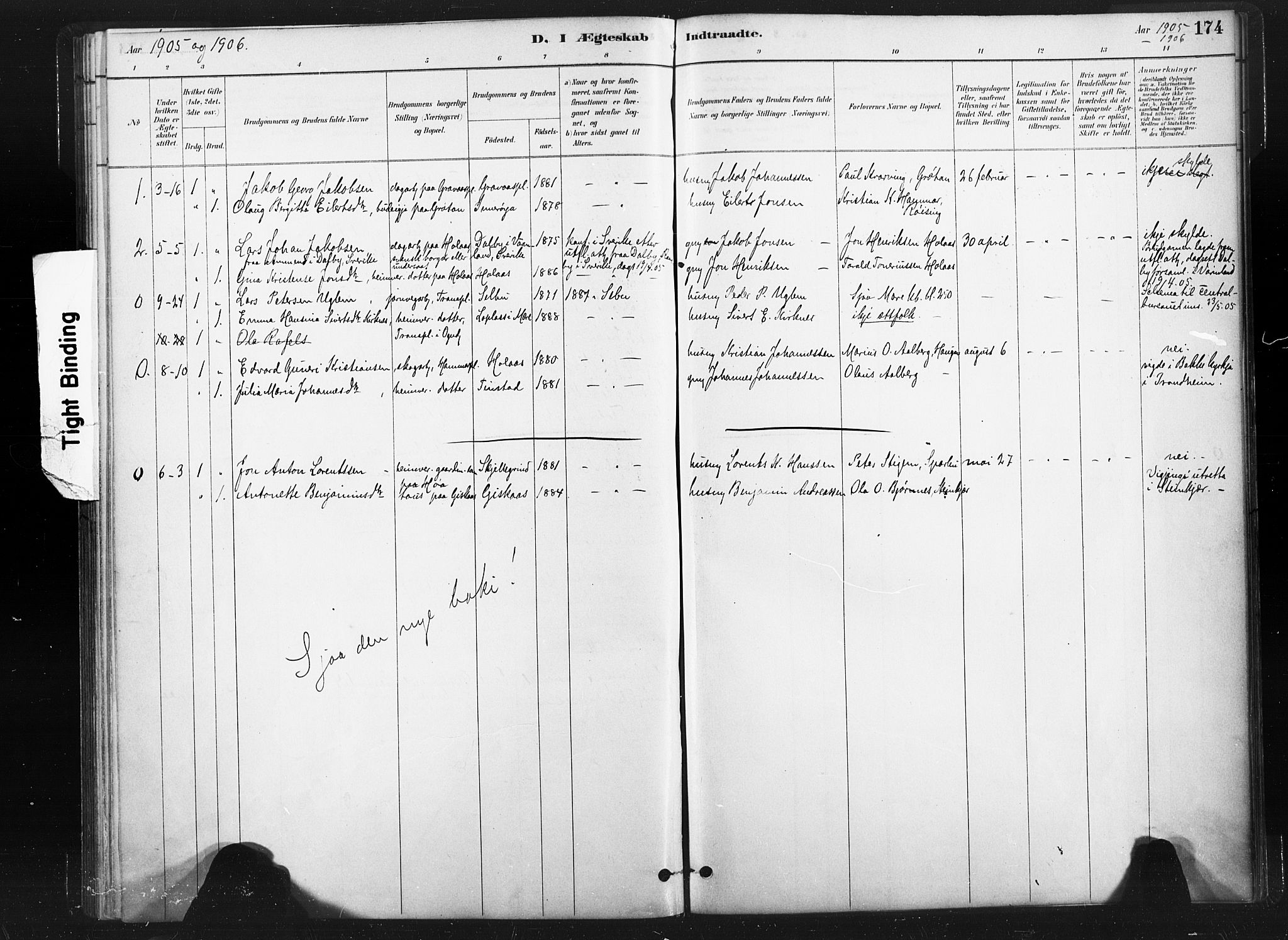 Ministerialprotokoller, klokkerbøker og fødselsregistre - Nord-Trøndelag, SAT/A-1458/736/L0361: Parish register (official) no. 736A01, 1884-1906, p. 174