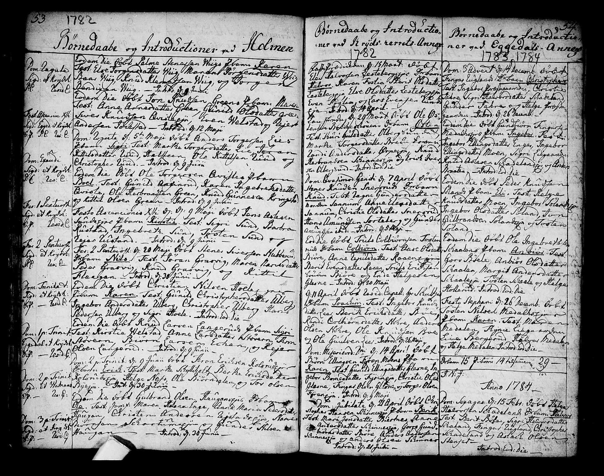 Sigdal kirkebøker, AV/SAKO-A-245/F/Fa/L0002: Parish register (official) no. I 2, 1778-1792, p. 53-54