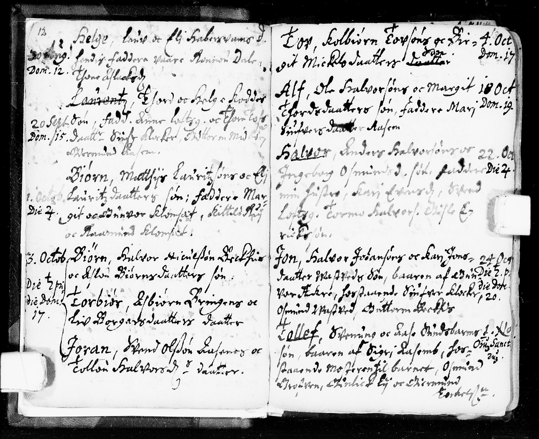 Seljord kirkebøker, SAKO/A-20/F/Fa/L0002: Parish register (official) no. I 2, 1689-1713, p. 12-13