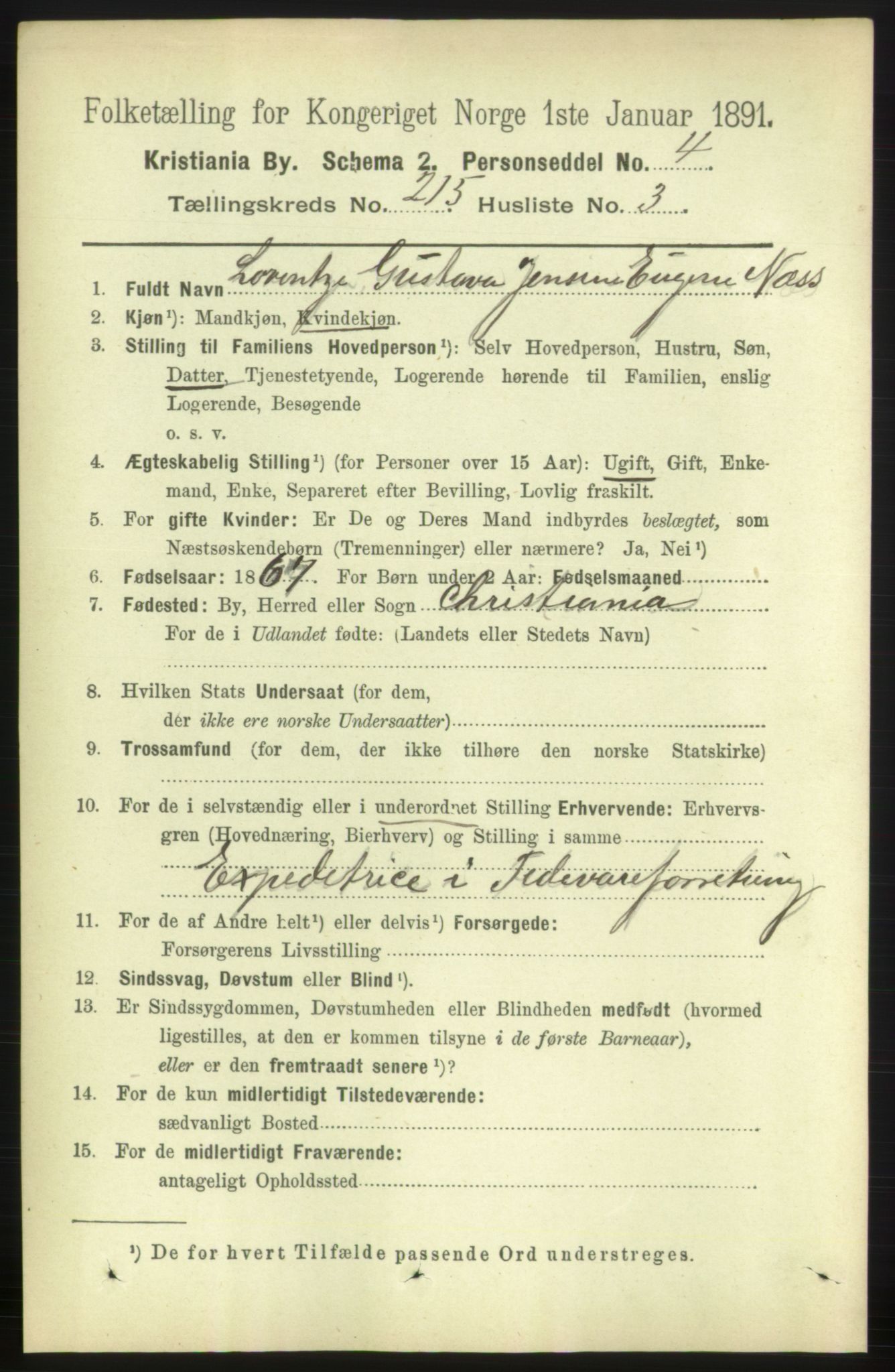RA, 1891 census for 0301 Kristiania, 1891, p. 127808