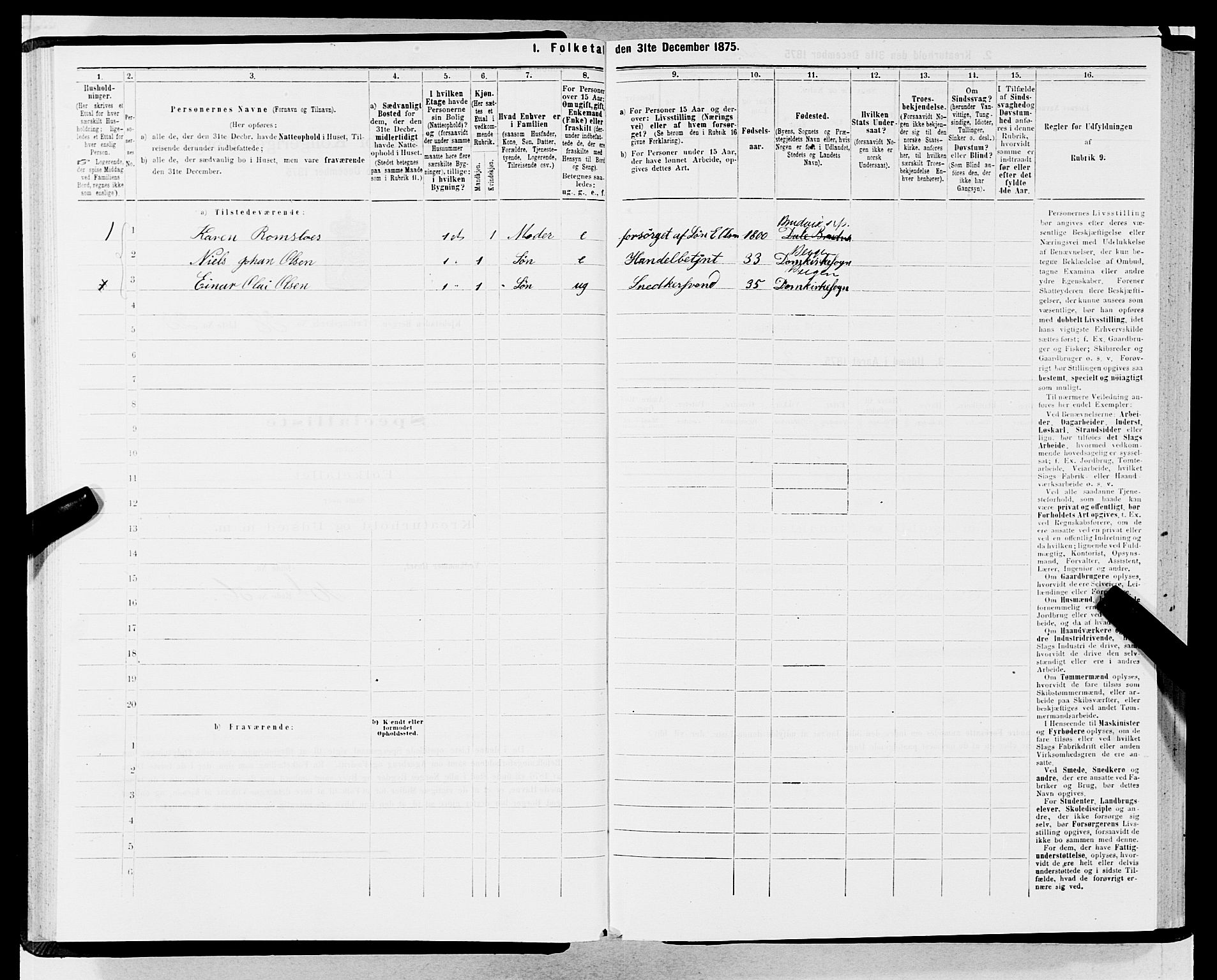 SAB, 1875 census for 1301 Bergen, 1875, p. 2001