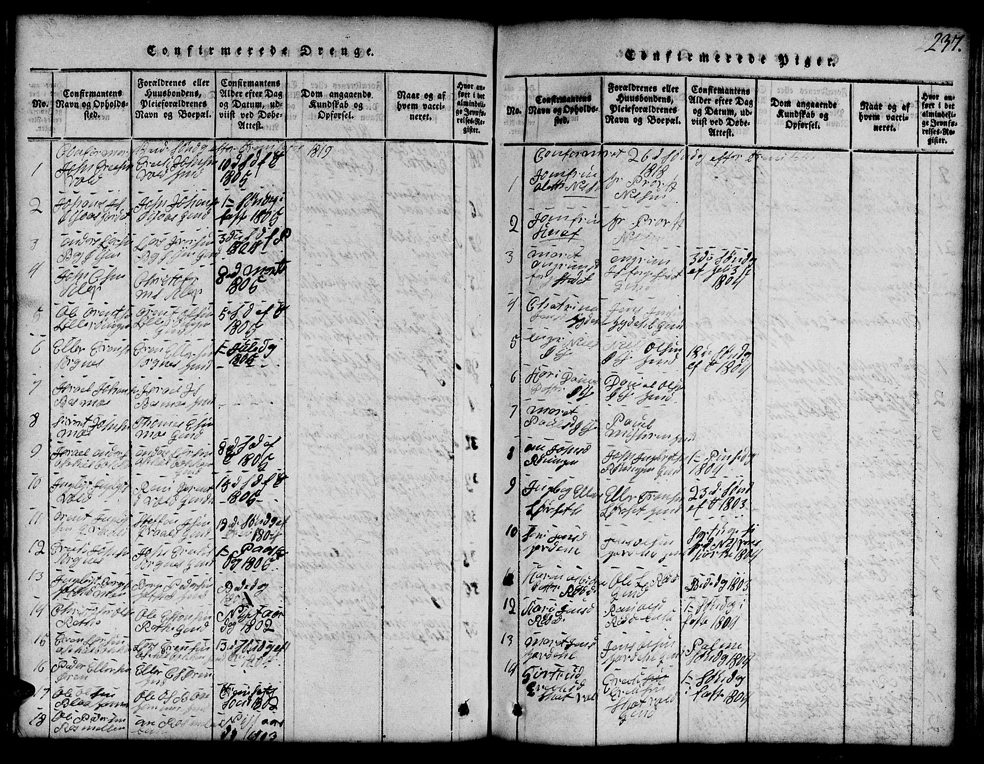 Ministerialprotokoller, klokkerbøker og fødselsregistre - Sør-Trøndelag, SAT/A-1456/691/L1092: Parish register (copy) no. 691C03, 1816-1852, p. 237
