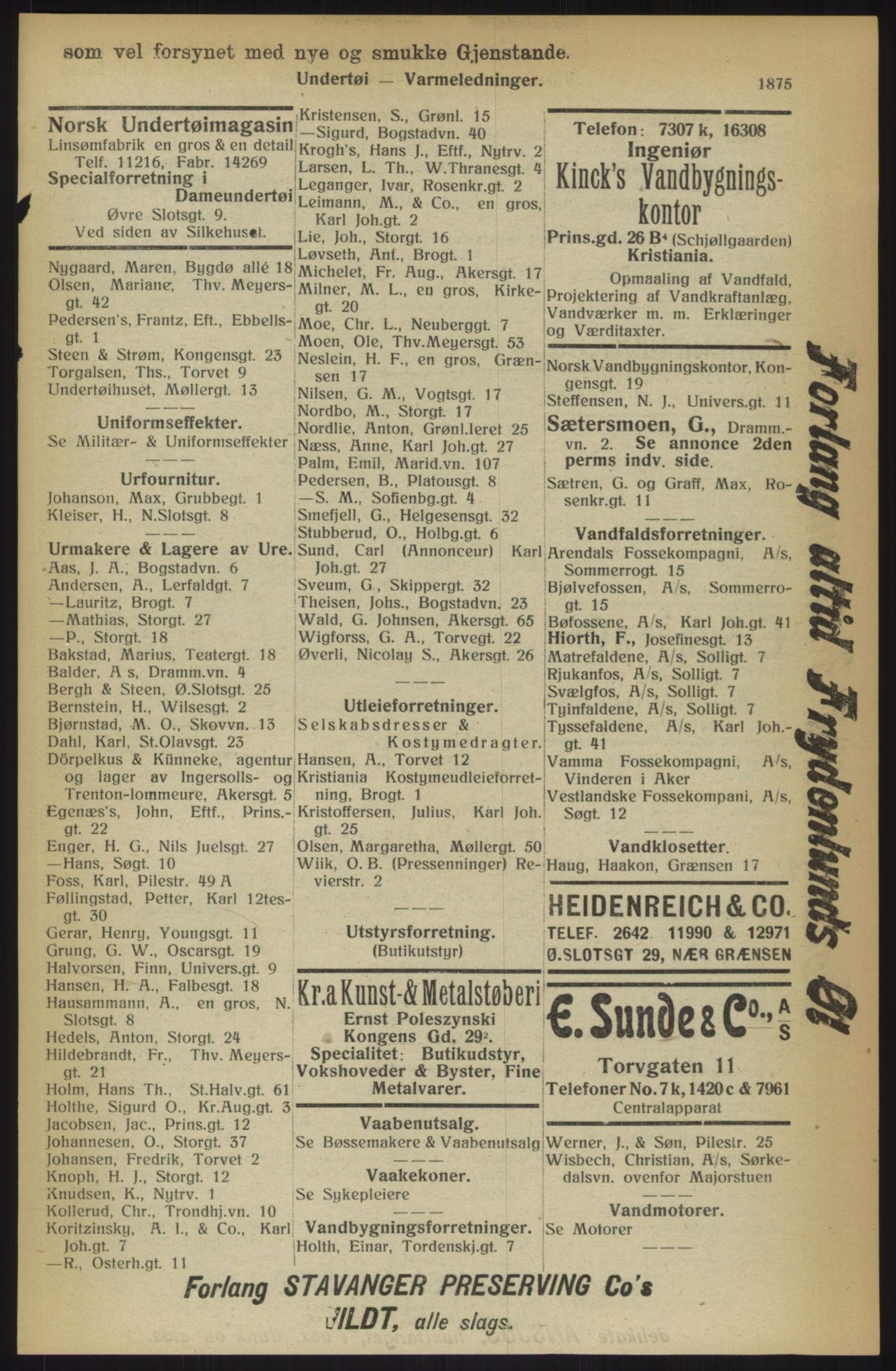 Kristiania/Oslo adressebok, PUBL/-, 1914, p. 1875