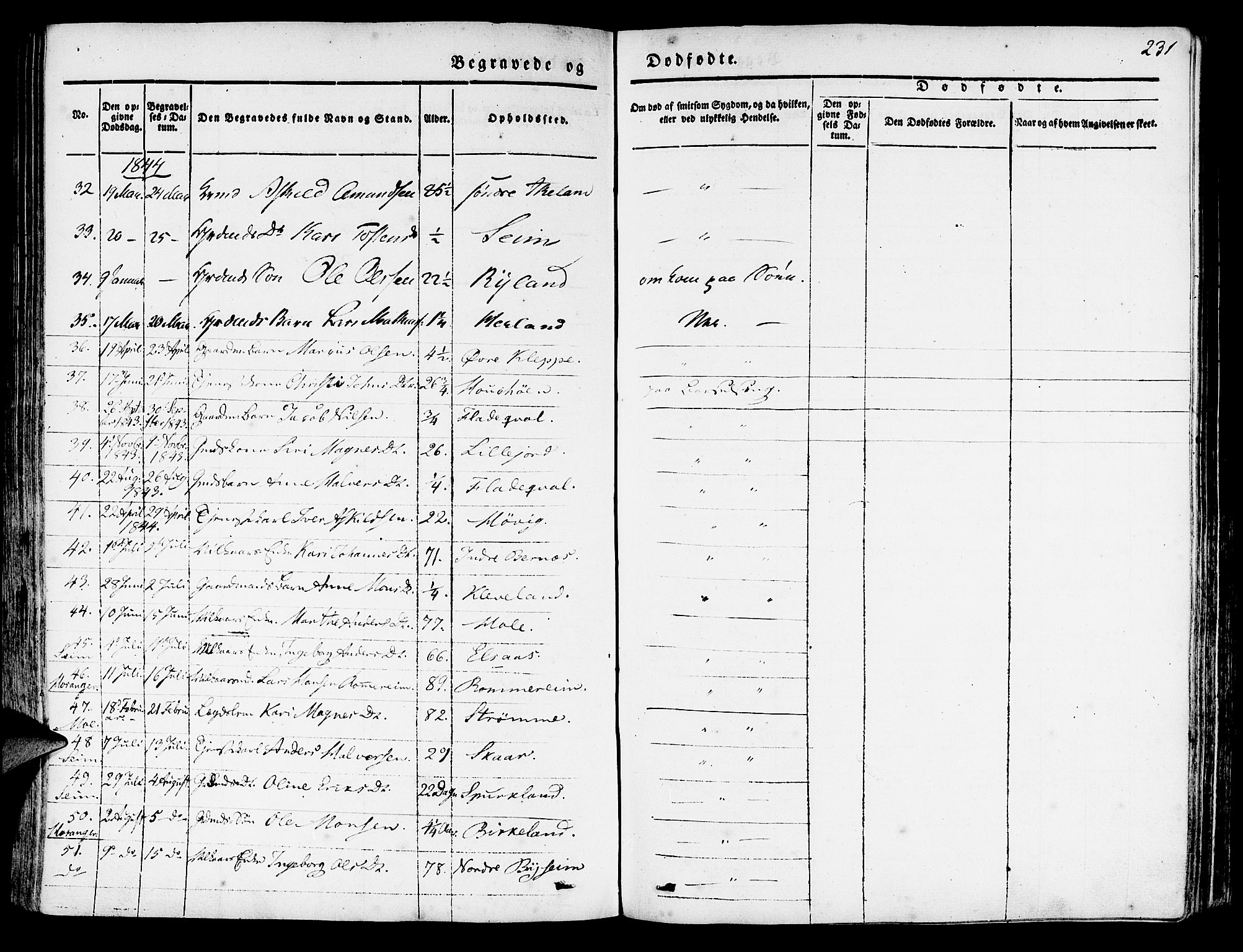 Hosanger sokneprestembete, SAB/A-75801/H/Haa: Parish register (official) no. A 7, 1835-1848, p. 231