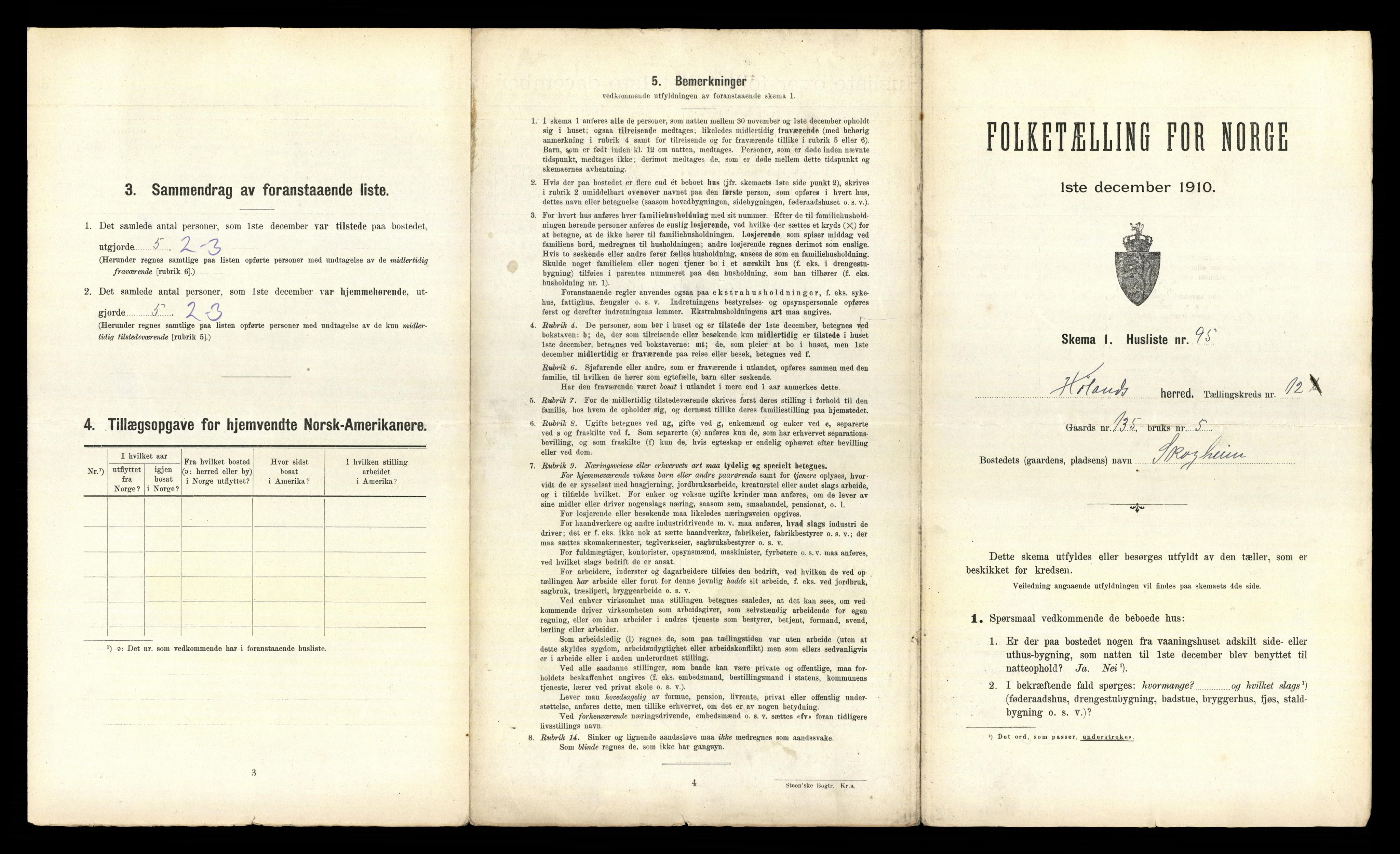 RA, 1910 census for Høland, 1910, p. 1881