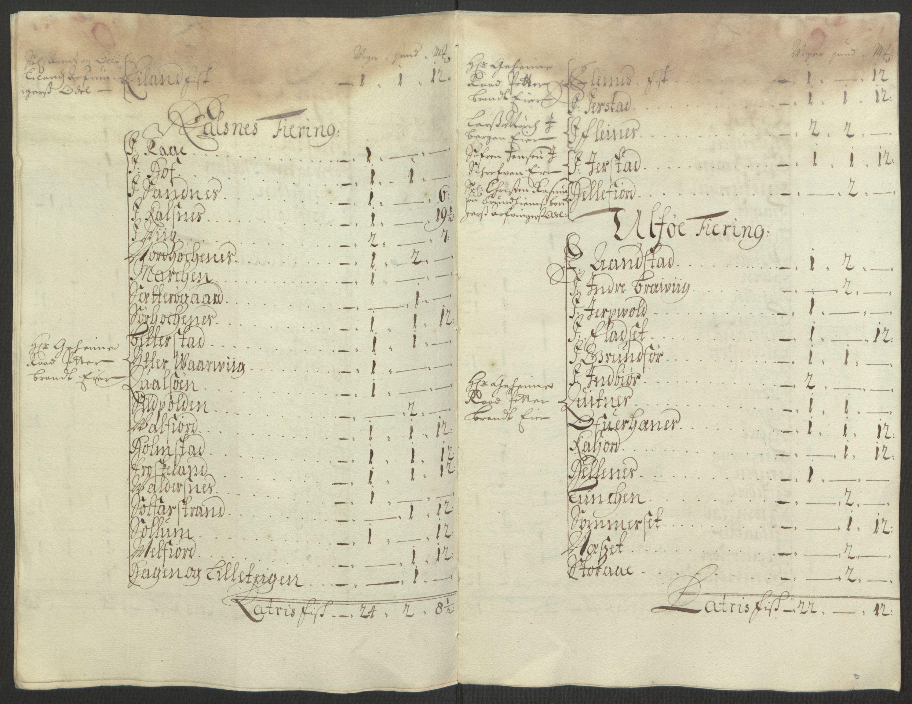 Rentekammeret inntil 1814, Reviderte regnskaper, Fogderegnskap, AV/RA-EA-4092/R67/L4677: Fogderegnskap Vesterålen, Andenes og Lofoten, 1694-1695, p. 235