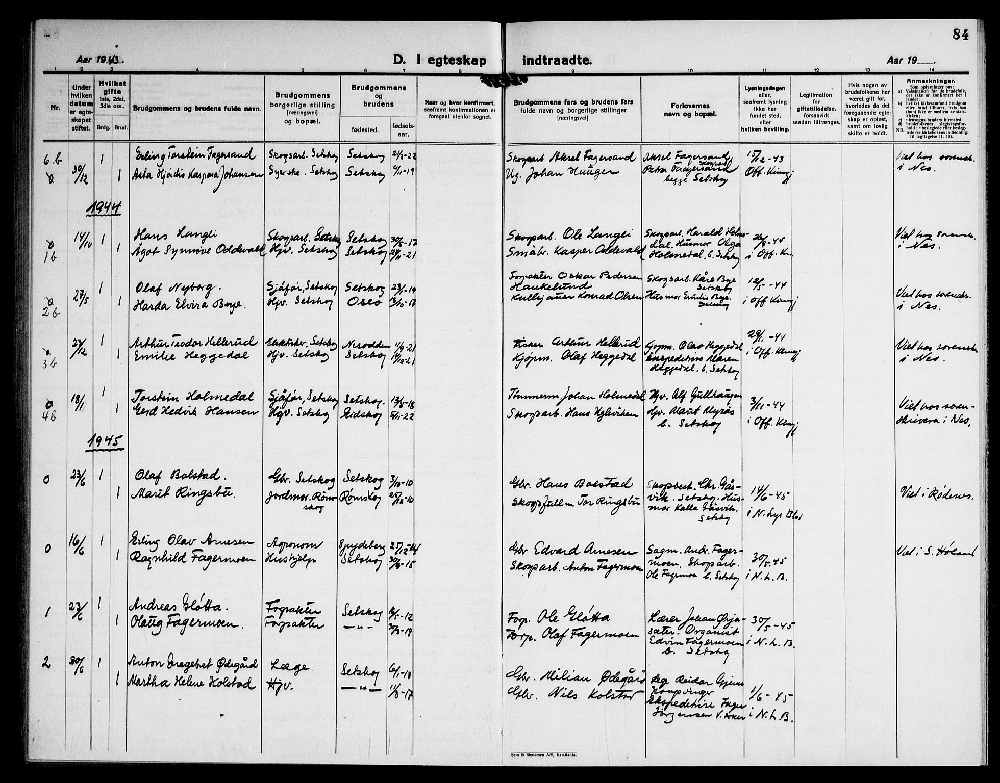 Høland prestekontor Kirkebøker, AV/SAO-A-10346a/G/Gc/L0003: Parish register (copy) no. III 3, 1925-1947, p. 84