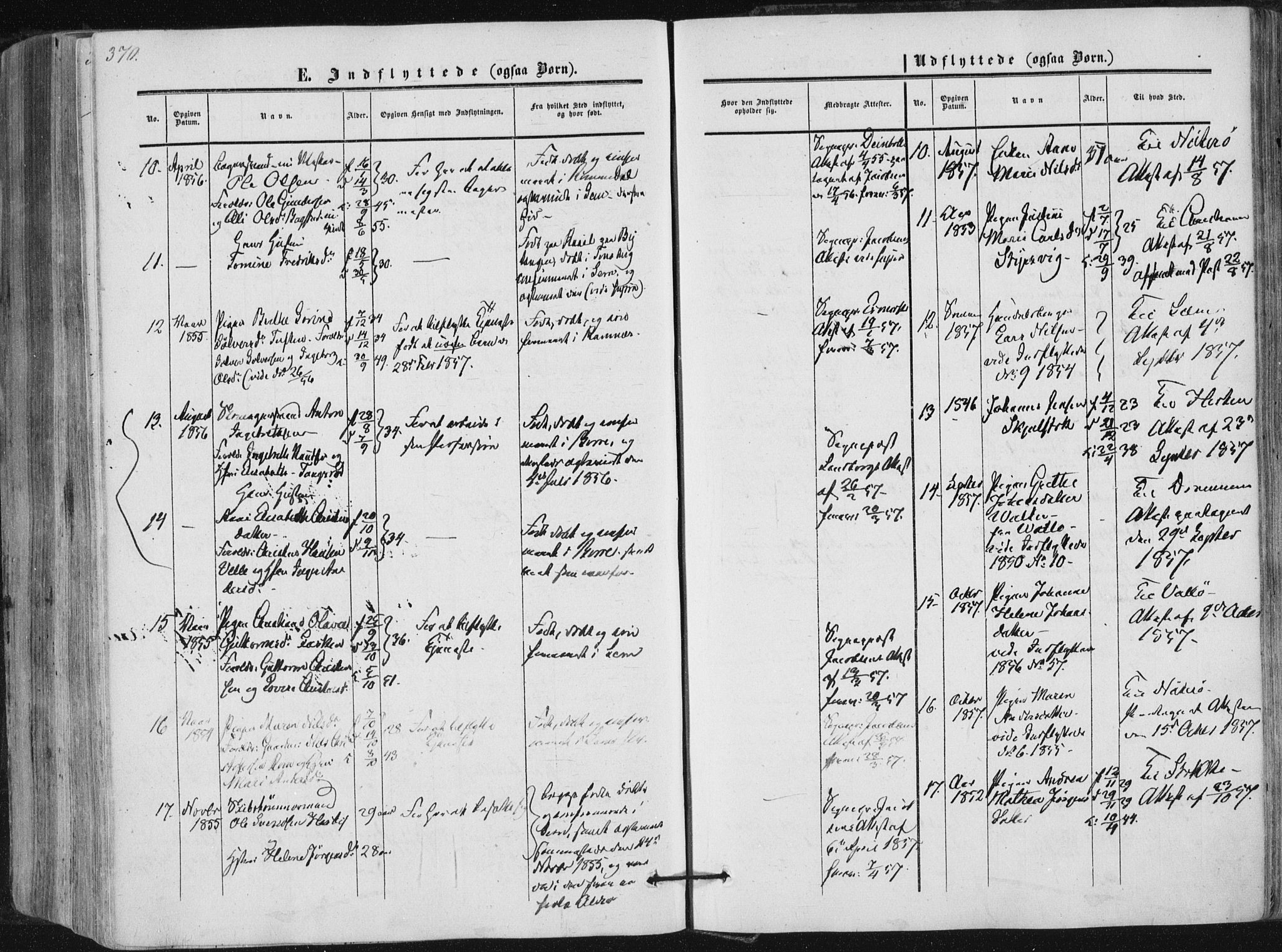 Tønsberg kirkebøker, AV/SAKO-A-330/F/Fa/L0008: Parish register (official) no. I 8, 1855-1864, p. 370