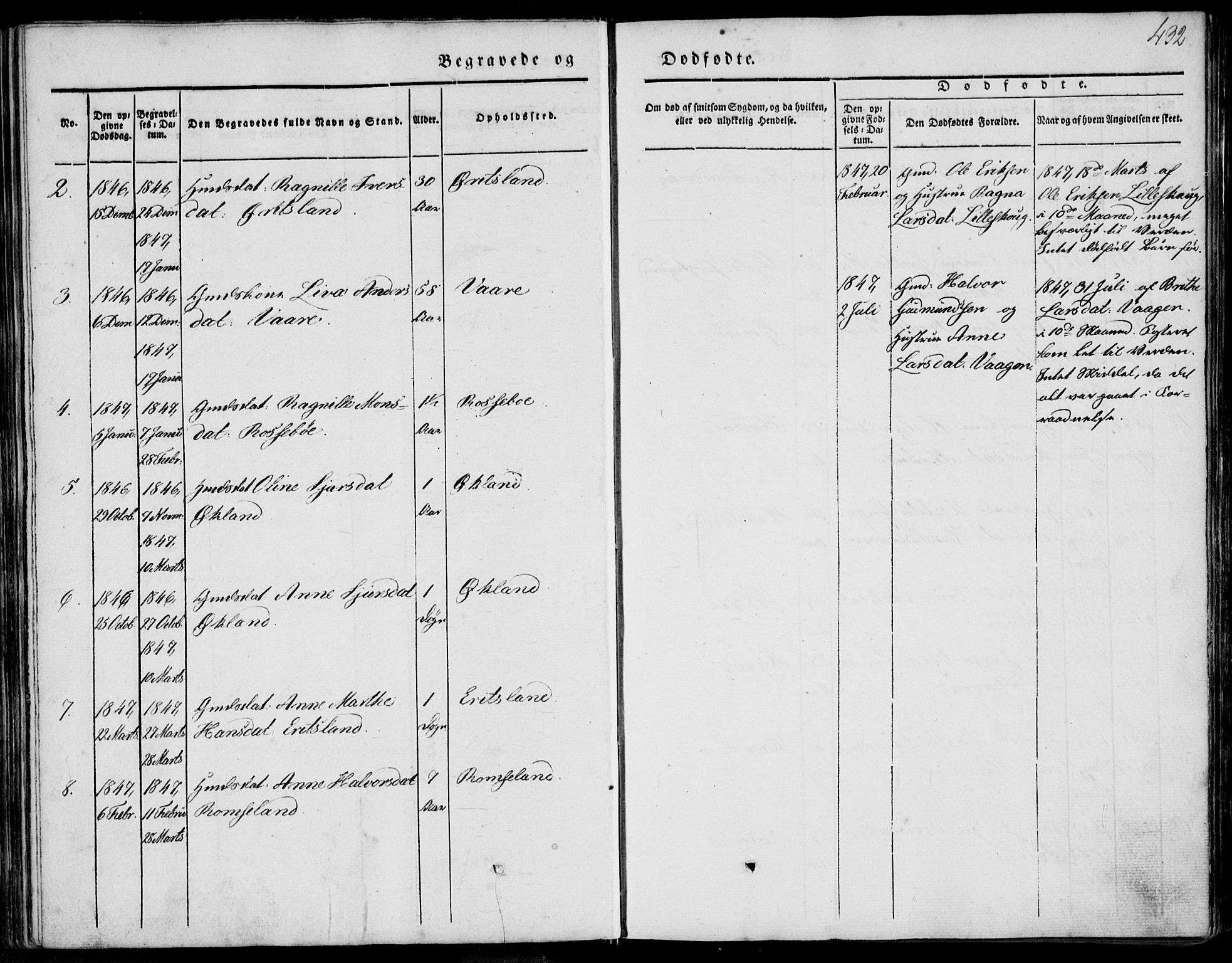 Skjold sokneprestkontor, AV/SAST-A-101847/H/Ha/Haa/L0006: Parish register (official) no. A 6.2, 1835-1858, p. 432