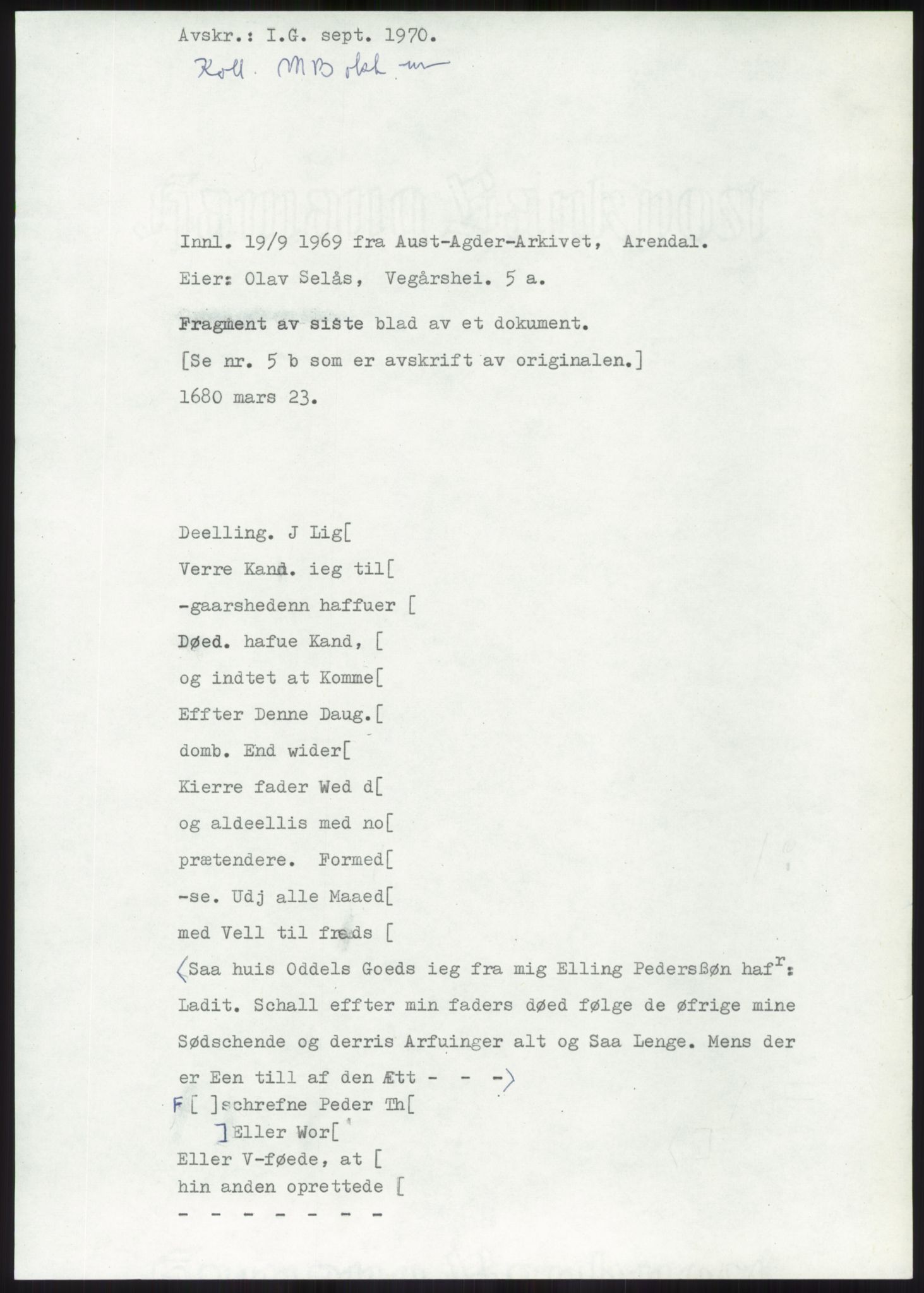 Samlinger til kildeutgivelse, Diplomavskriftsamlingen, RA/EA-4053/H/Ha, p. 1963