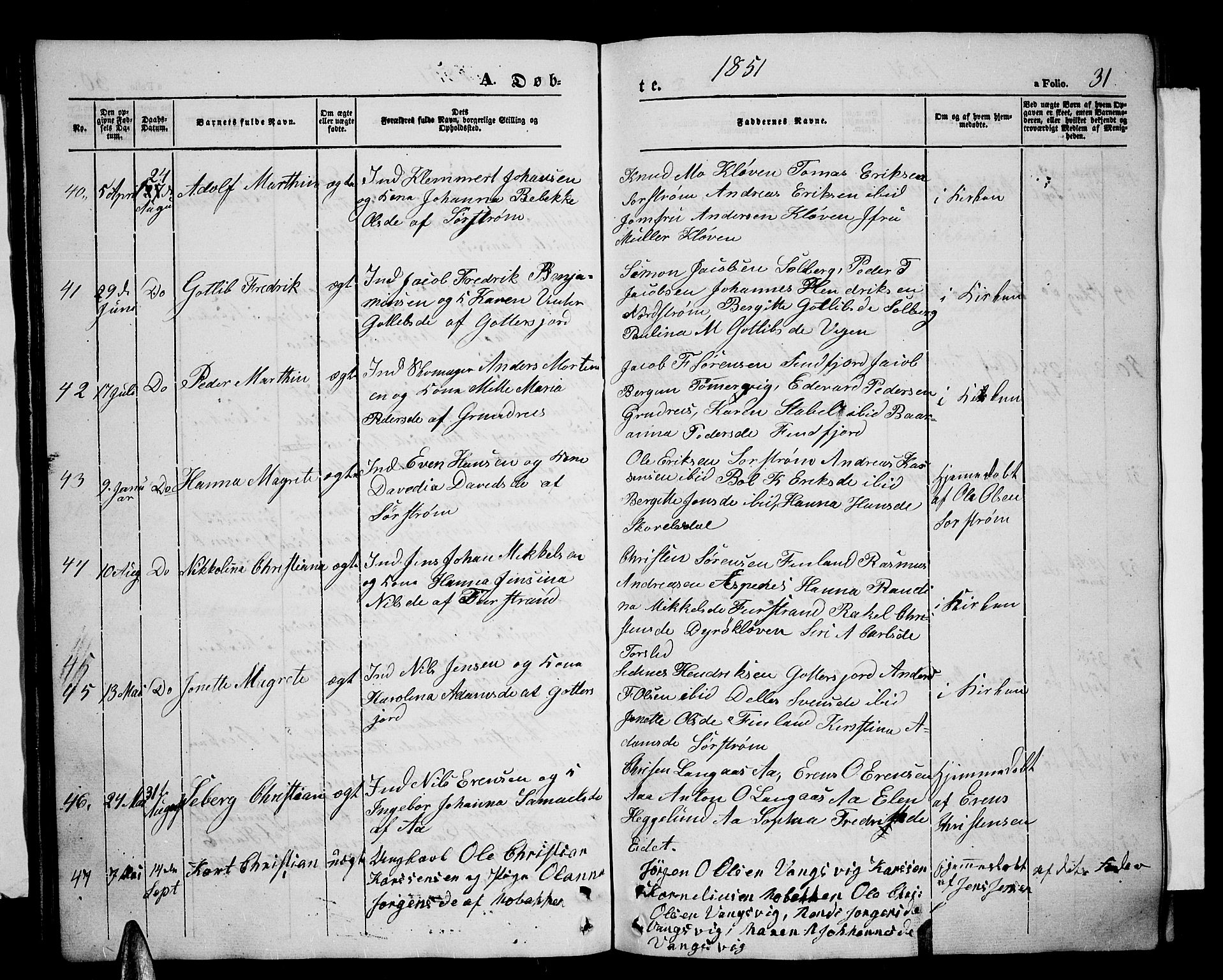 Tranøy sokneprestkontor, SATØ/S-1313/I/Ia/Iab/L0002klokker: Parish register (copy) no. 2, 1847-1860, p. 31