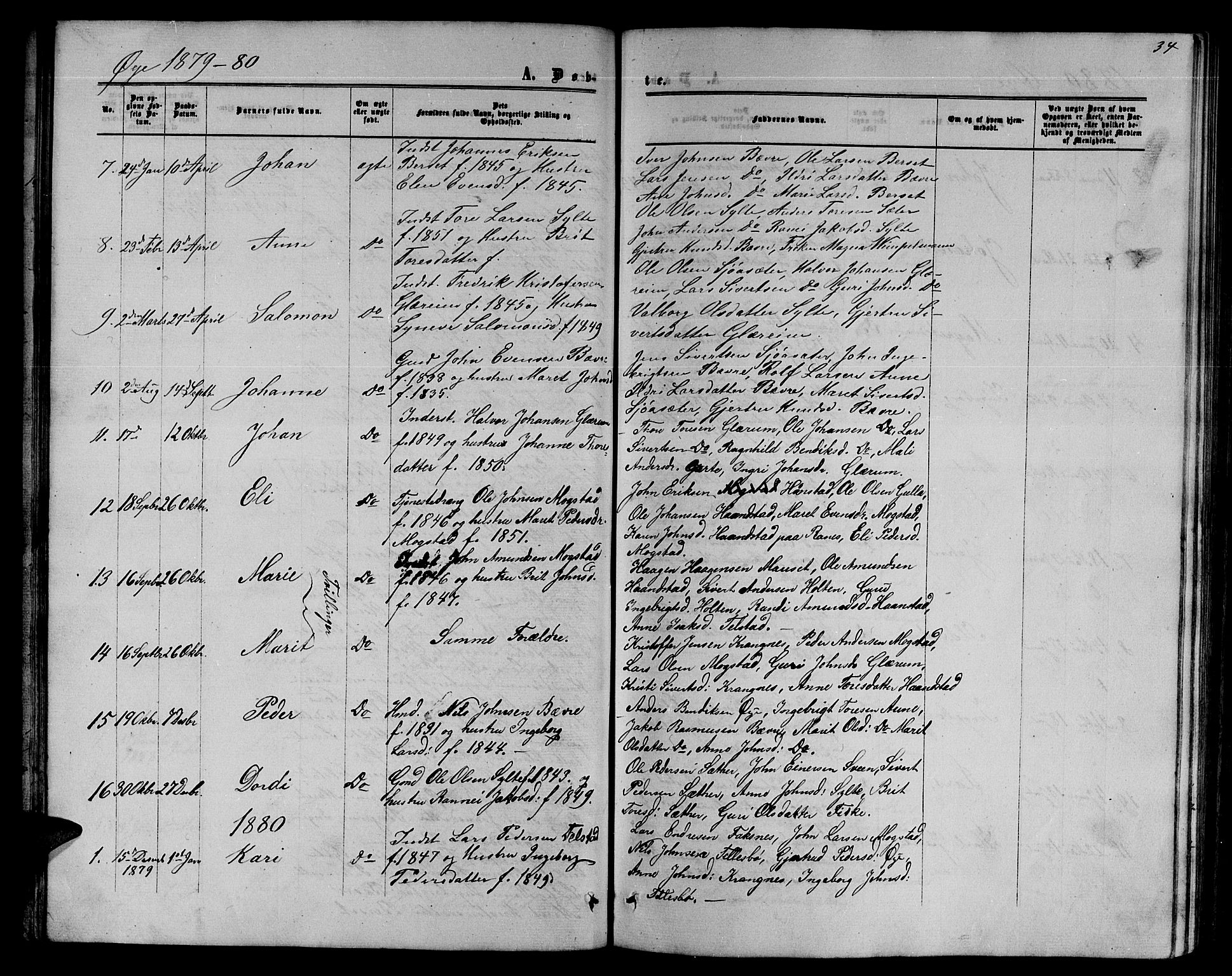 Ministerialprotokoller, klokkerbøker og fødselsregistre - Møre og Romsdal, SAT/A-1454/595/L1051: Parish register (copy) no. 595C03, 1866-1891, p. 34