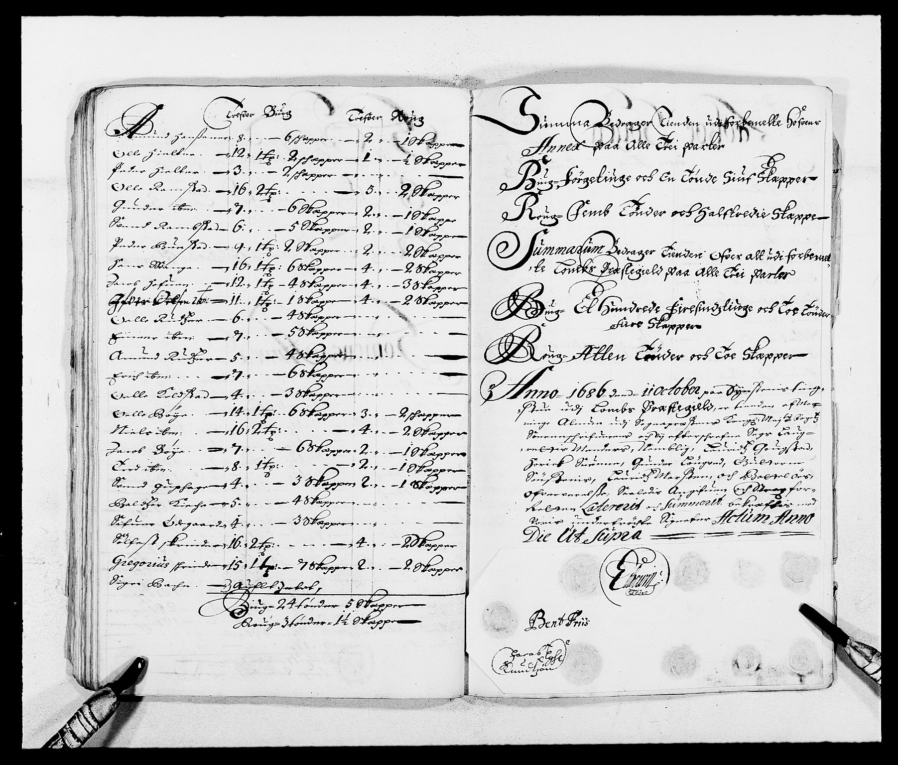 Rentekammeret inntil 1814, Reviderte regnskaper, Fogderegnskap, AV/RA-EA-4092/R17/L1161: Fogderegnskap Gudbrandsdal, 1682-1689, p. 38